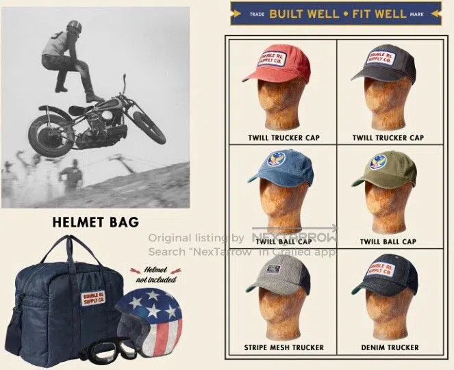 RRL Ralph Lauren vintage double rl denim trucker cap. Size ONE SIZE - 6 Thumbnail