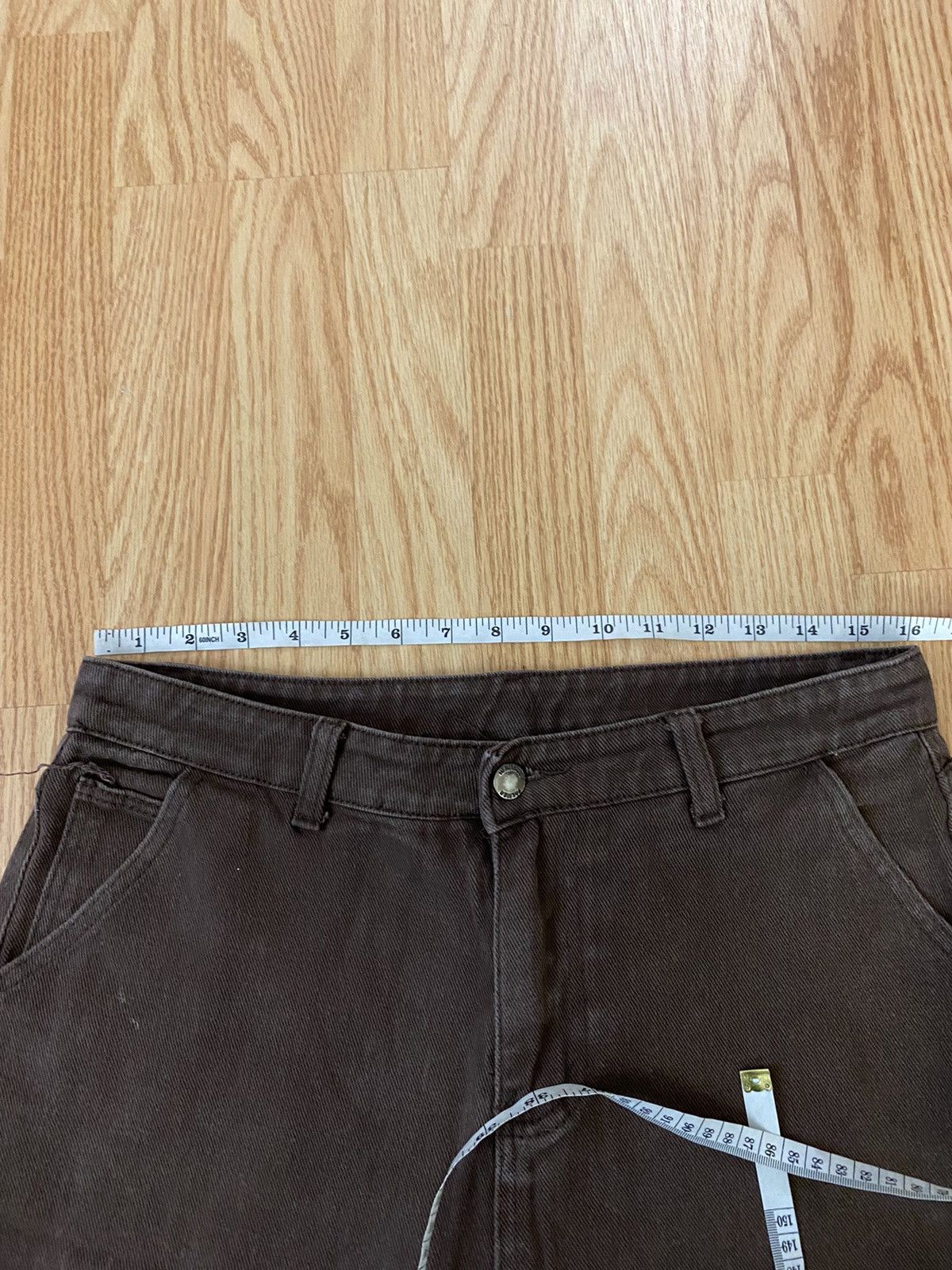 Japanese Brand Crazy Vintage Brown Multi Pocket Cargo Pants Baggy Y2k rare Size US 32 / EU 48 - 7 Thumbnail