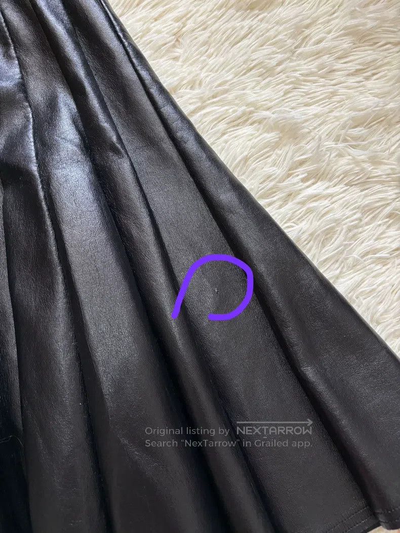 Comme des Garcons Comme Des Garcons size S Pleated skirt, leather skirt Size 23" - 7 Thumbnail