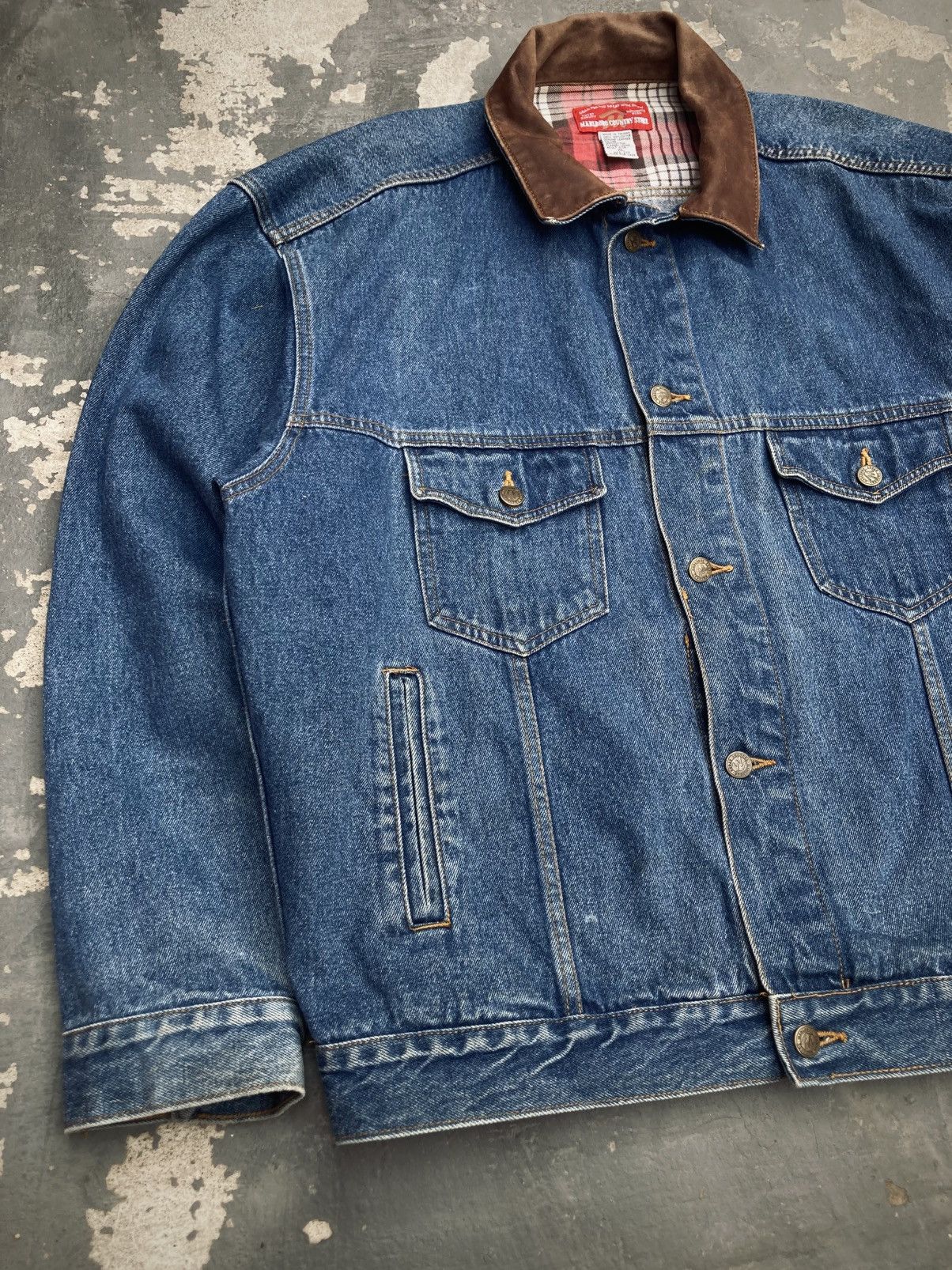 Marlboro Vintage Marlboro Denim & Leather Trucker Jacket Size US XL / EU 56 / 4 - 2 Thumbnail