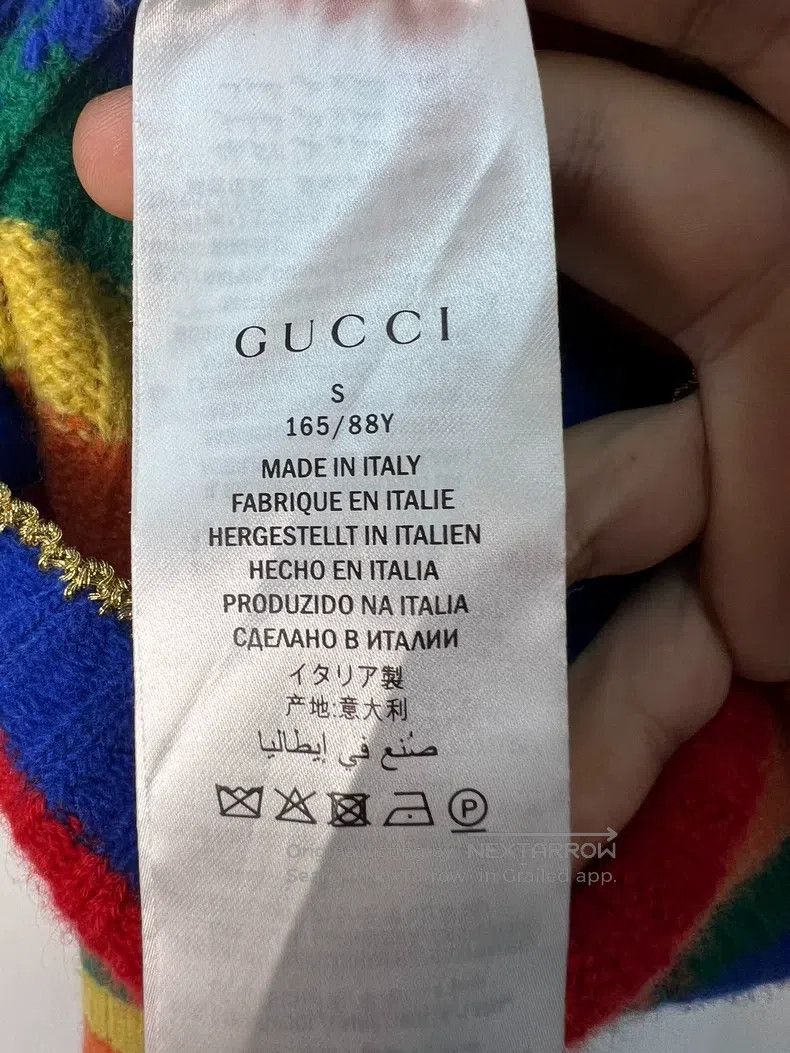 Gucci Gucci Bear rainbow wool knitted sweater Size US S / EU 44-46 / 1 - 5 Thumbnail