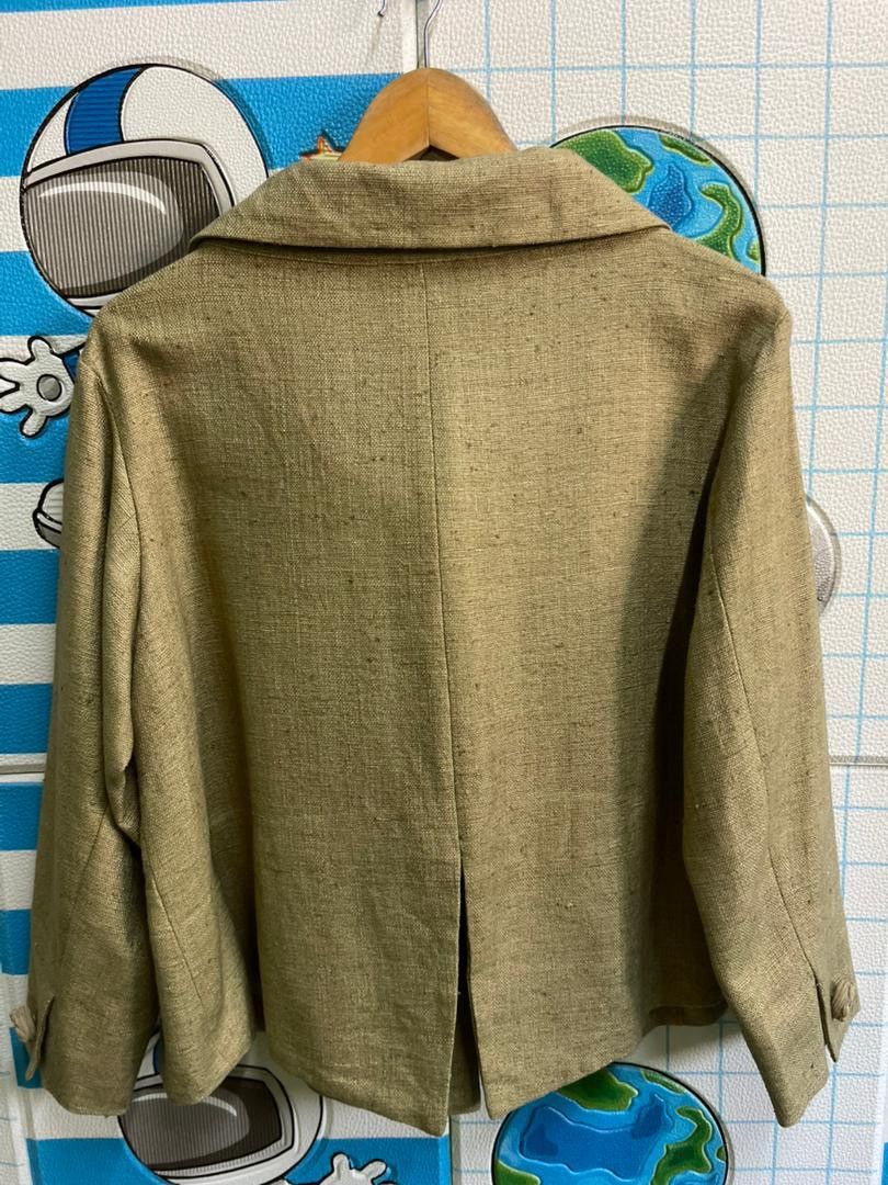 Romeo Gigli Romeo Gigli Textured Raw Silk/Linen Boxy Cropped Jacket Size L / US 10 / IT 46 - 2 Thumbnail