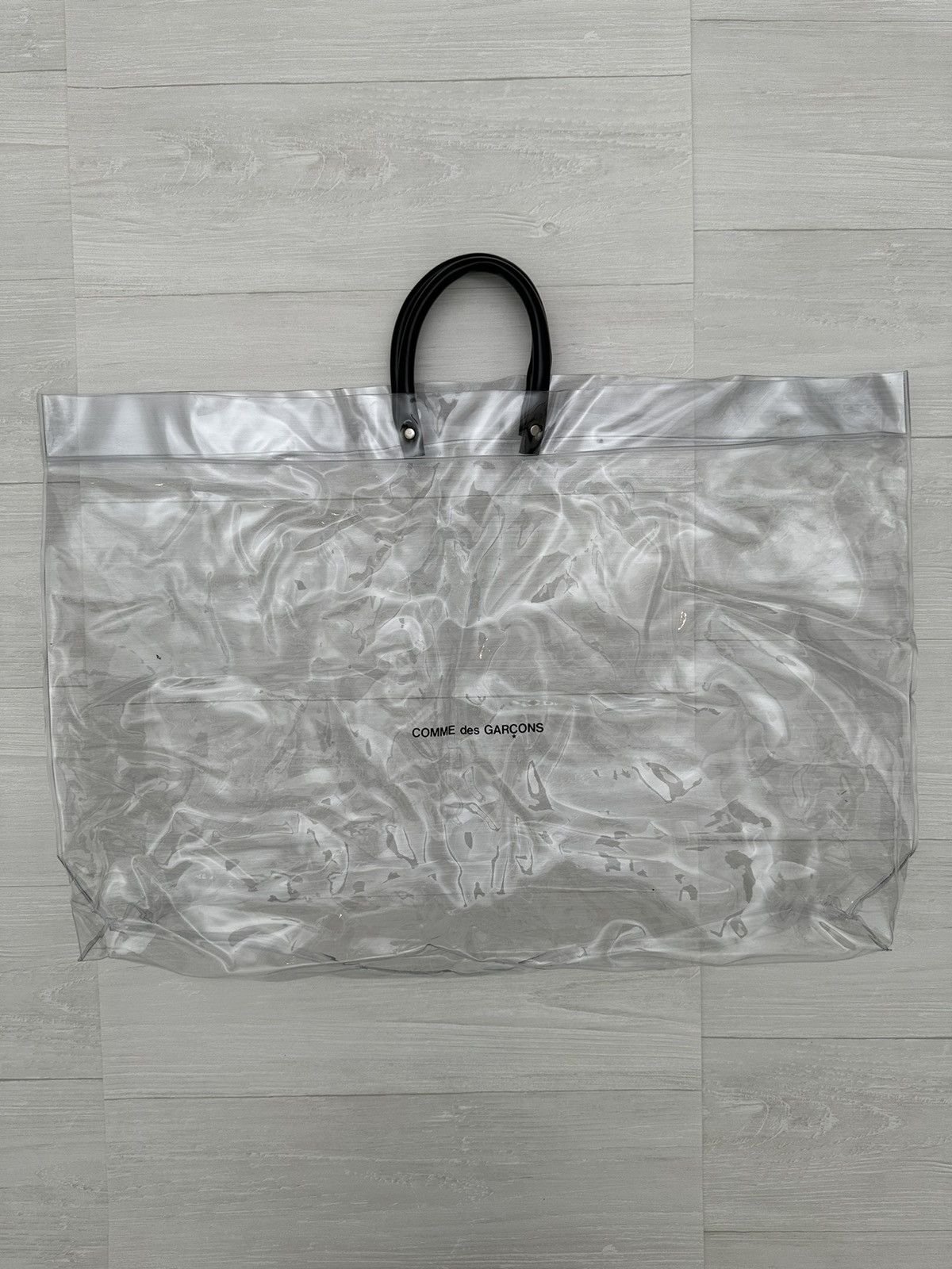 Comme des Garcons RARE Comme des Garcons Clear Transparent Vinyl Tote Bag Grailed