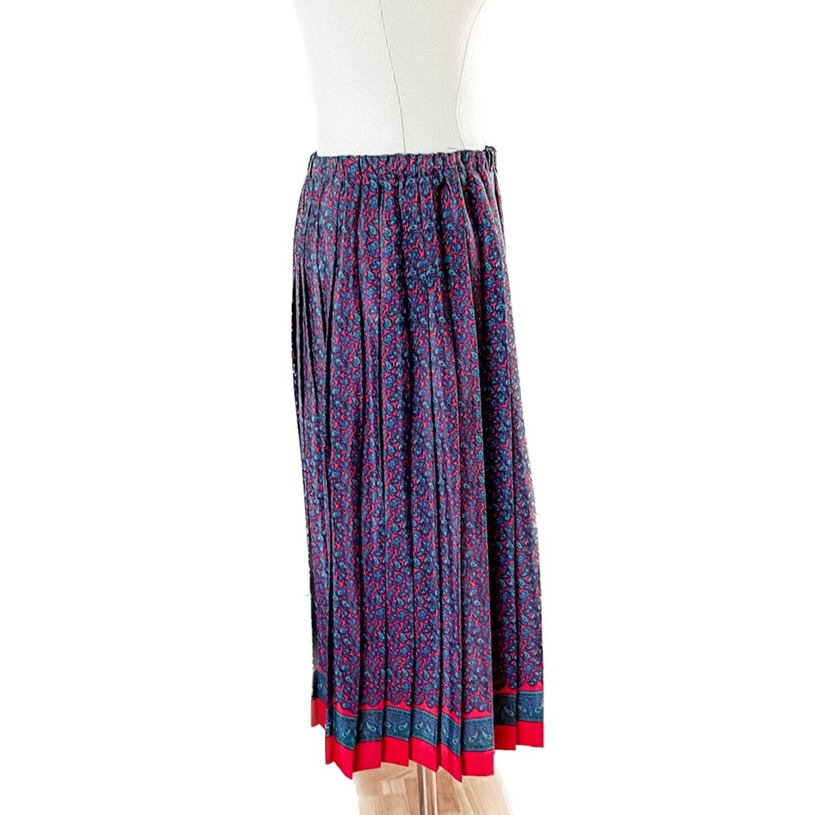Vintage VIntage 90s paisley pleated midi skirt/mini dress S/M 6/8 Size 27" / US 4 / IT 40 - 5 Thumbnail