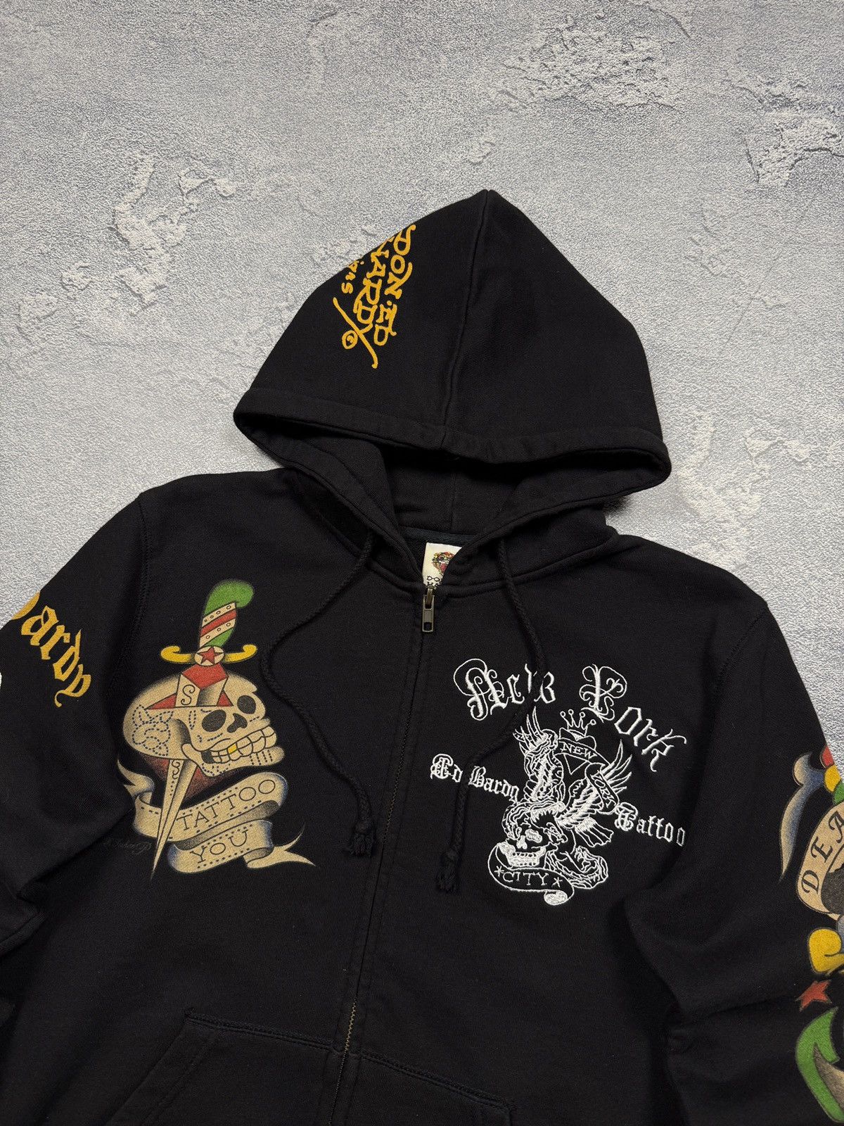 Ed Hardy Y2K Rare Crazy Ed Hardy Zipper Hoodie Size US M / EU 48-50 / 2 - 3 Thumbnail