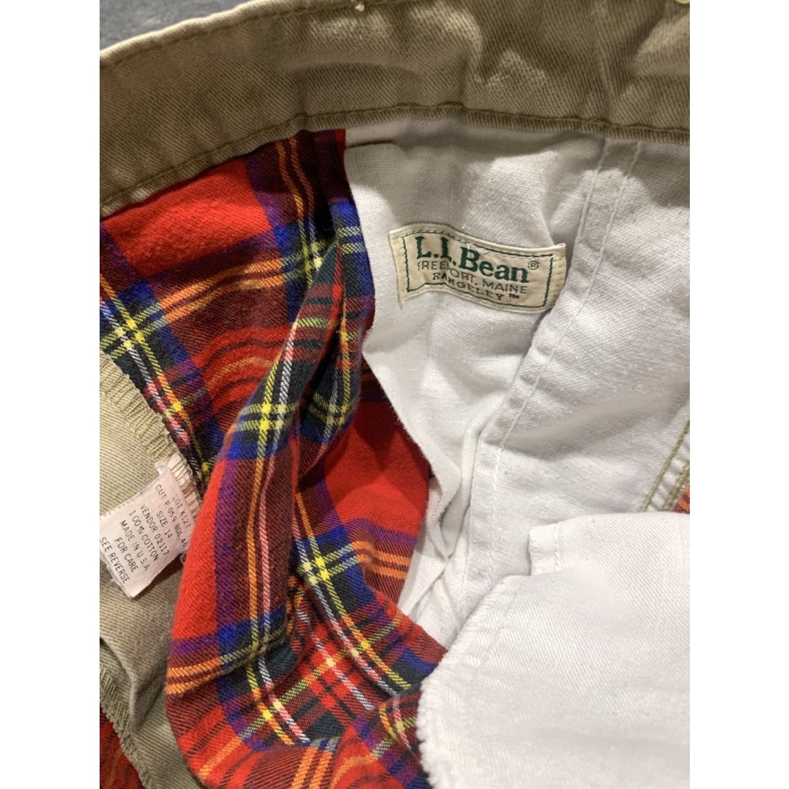 Vintage LL Bean Women's Beige Chino Pants Size 14 Flannel Lined Warm Size 36" / US 14 / IT 50 - 8 Thumbnail