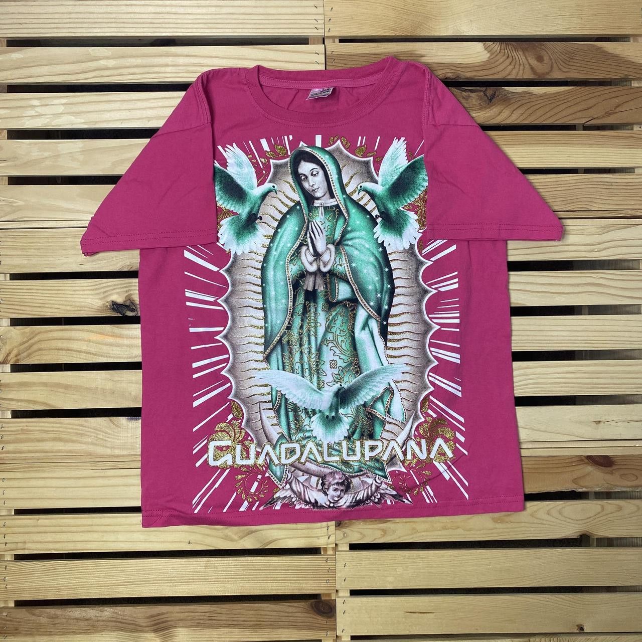 Other Vintage Our Lady of Guadalupe Pink Jesus Tee Size Medium Size US M / EU 48-50 / 2 - 1 Thumbnail