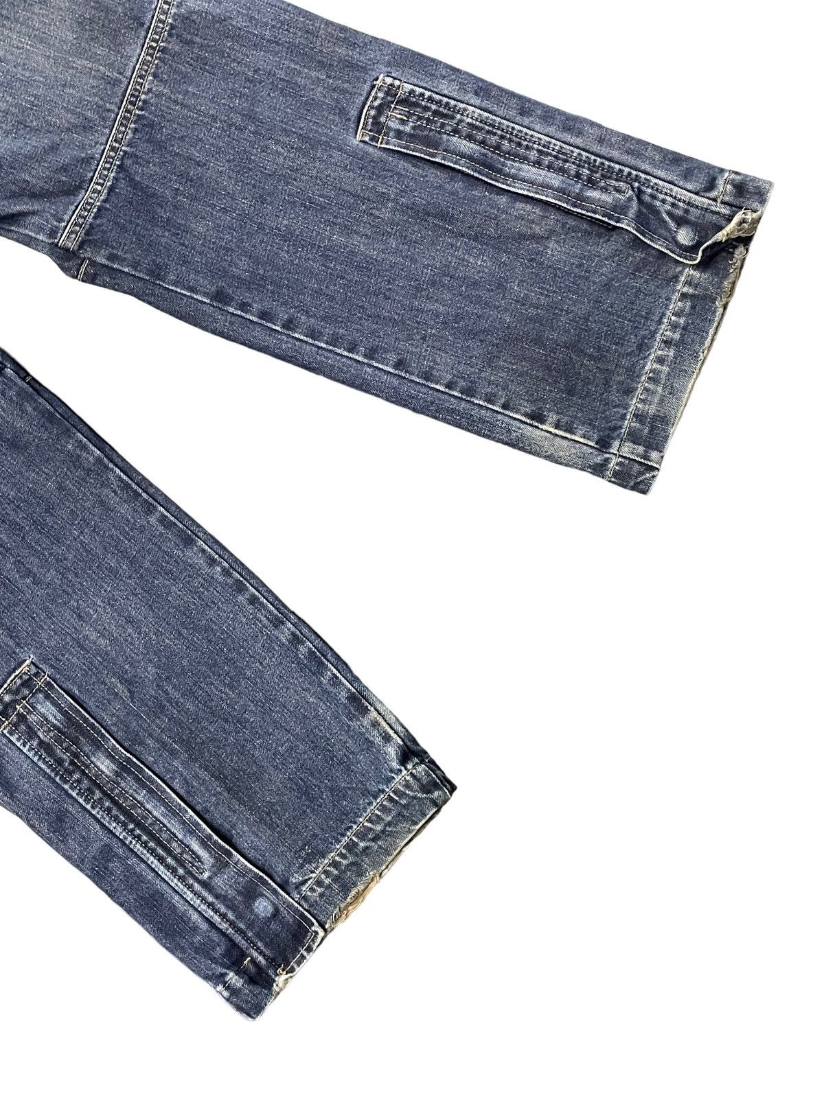 Armani × Designer Vintage Armani Cargo Baggy Jeans Zip Up Ankle With Belt Size US 30 / EU 46 - 13 Thumbnail