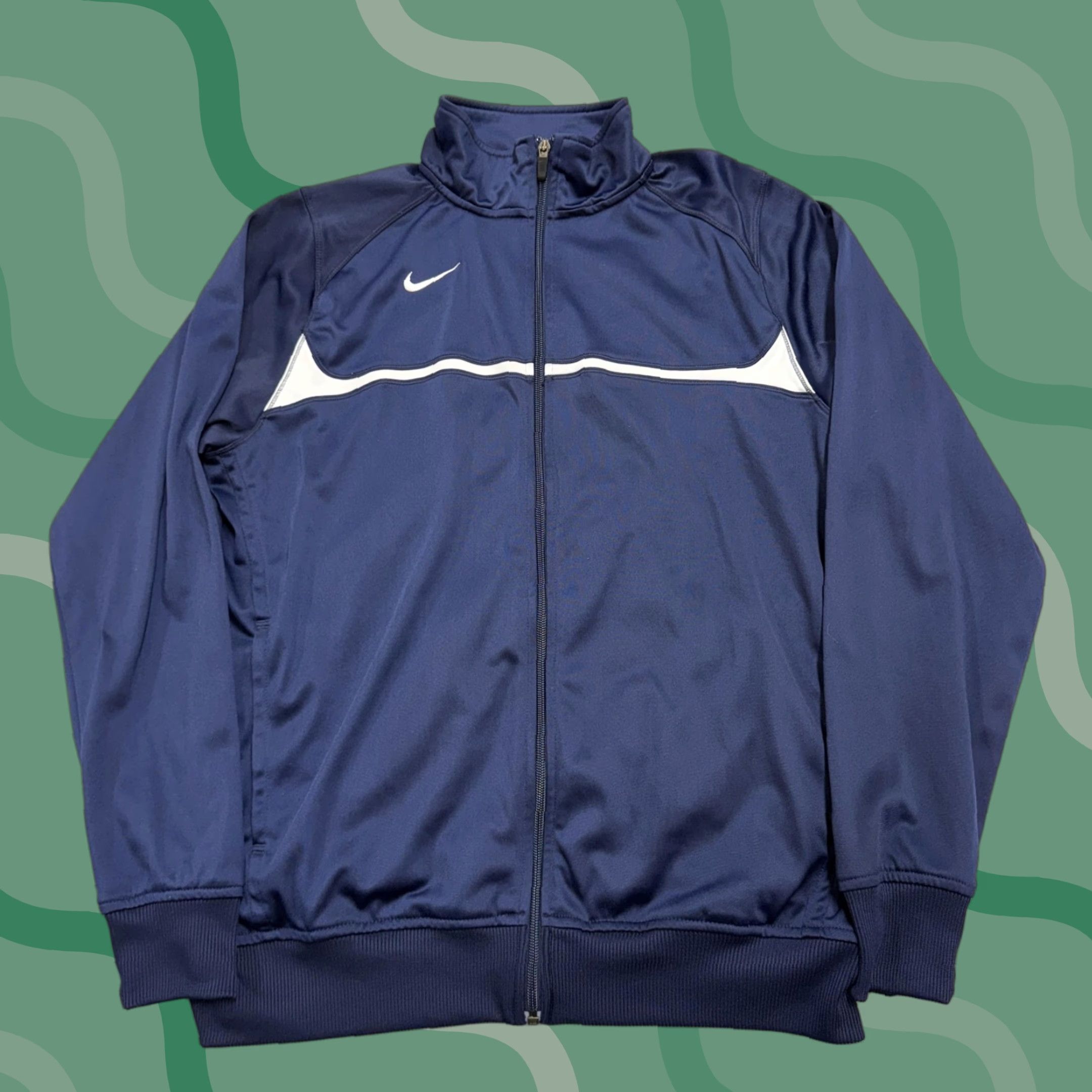 Nike Nike Jacket Mens Large Blue Full Zip Track Warm Up Training Swoosh Size US L / EU 52-54 / 3 - 1 Thumbnail