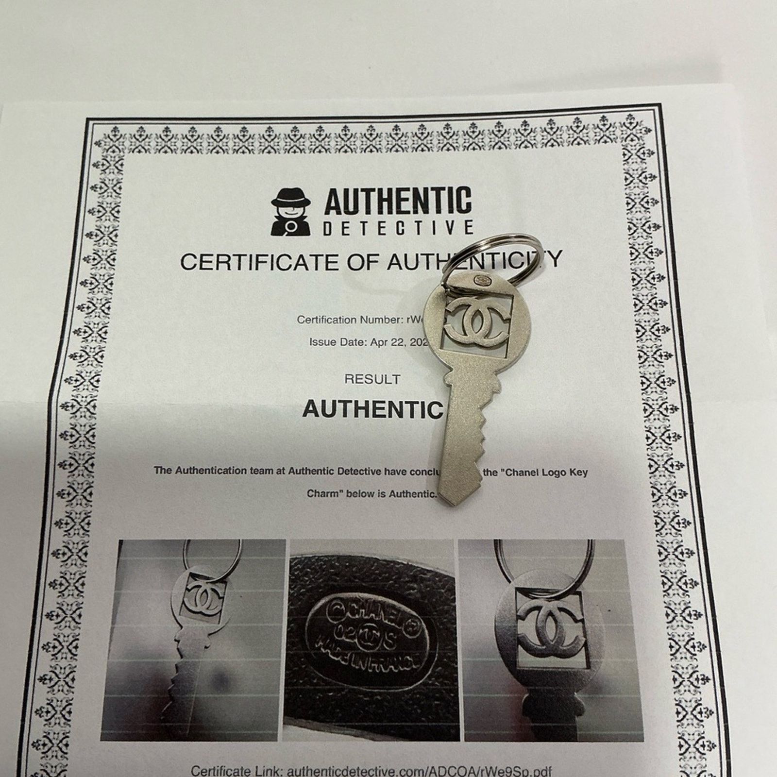 Chanel Rare Authentic Chanel Key Silver Keychain with Box Size ONE SIZE - 8 Thumbnail