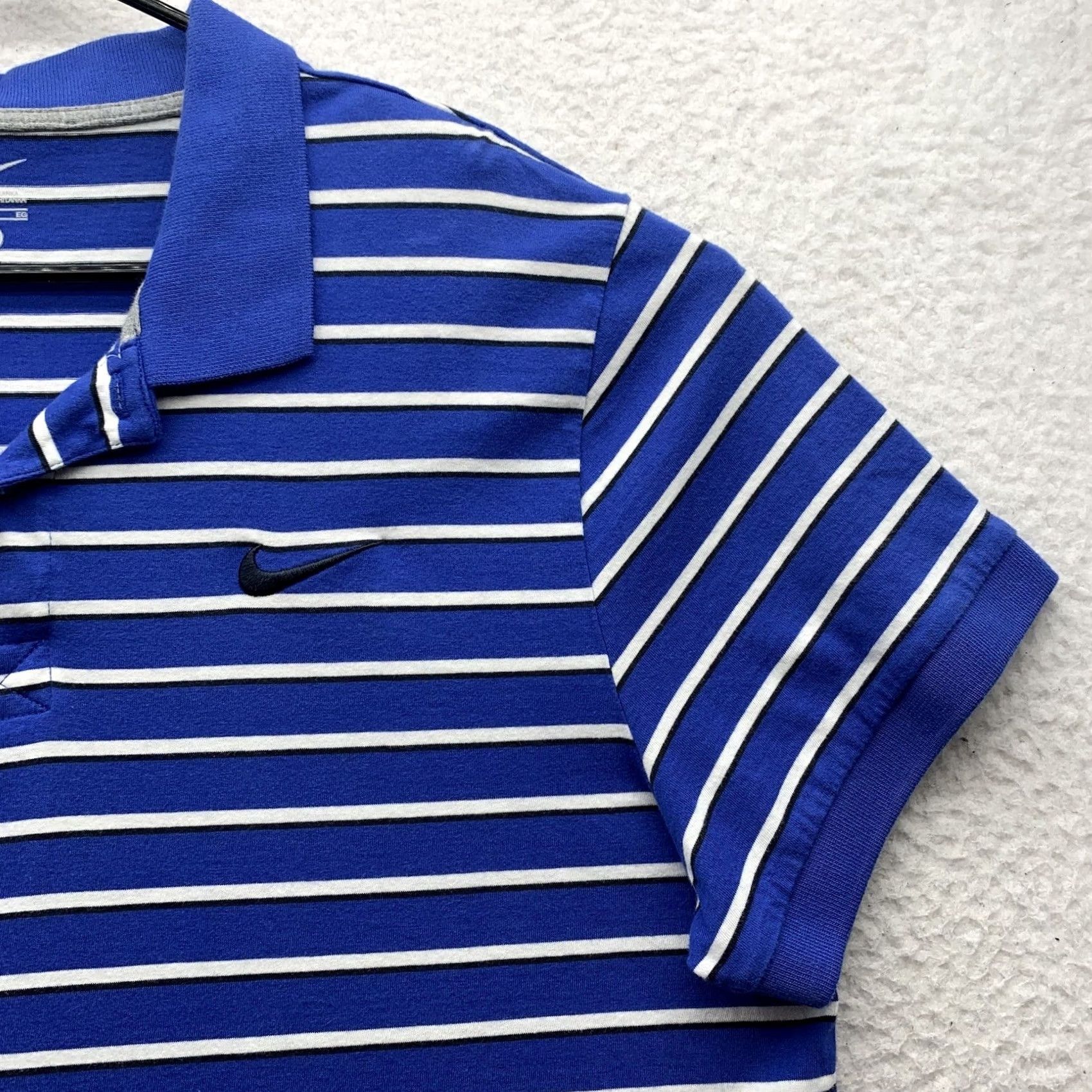 Nike Nike Polo Shirt Mens XL Blue White Striped Golf Sports Preppy Casual Size US XL / EU 56 / 4 - 2 Thumbnail