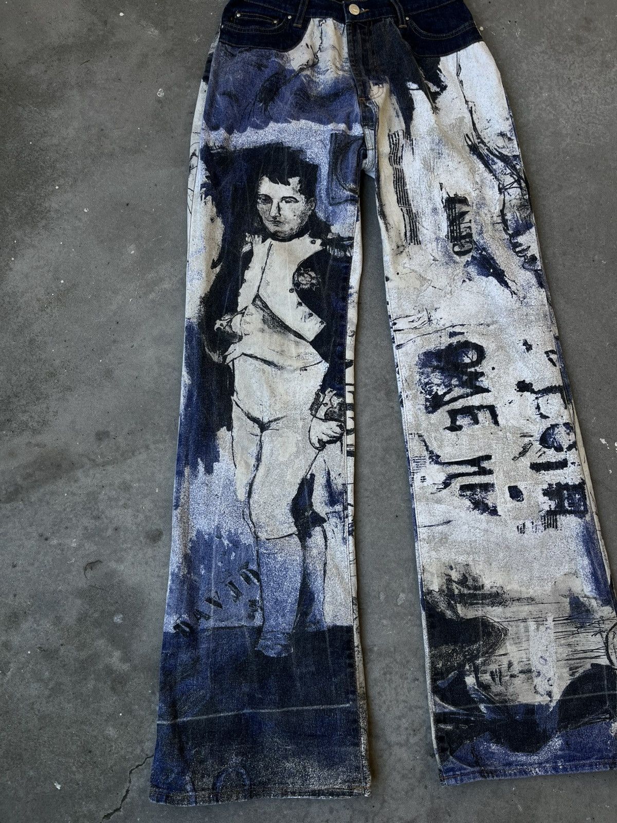 Just Cavalli Just Cavalli Art Print Napoleon Jeans - 2000s archieve piece Size US 30 / EU 46 - 4 Thumbnail