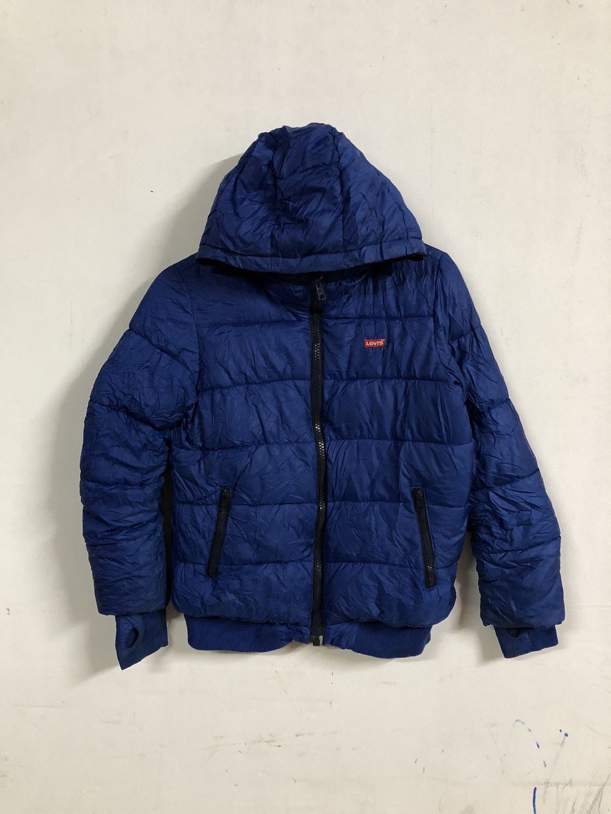 Designer × Levi's Vintage Y2K Levis puffer Jacket Hoodie Size US S / EU 44-46 / 1 - 1 Thumbnail