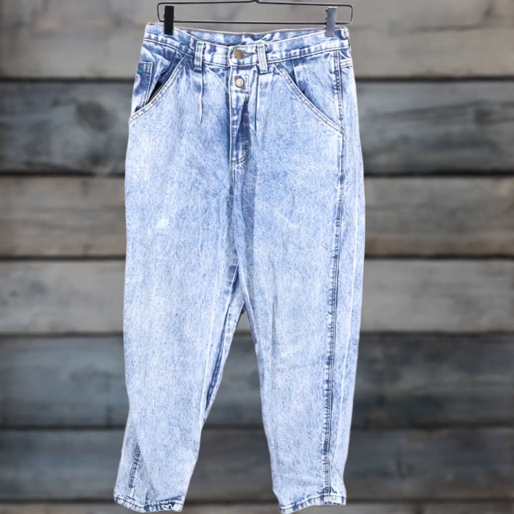 Vintage VINTAGE ZENA Jeans 80s 90s Classic Hipster Retro Women's 12 (28/28) Blue Acid Wash High Waisted Mom Denim Shipped Free Second Item Size 34" / US 12 / IT 48 - 1 Thumbnail