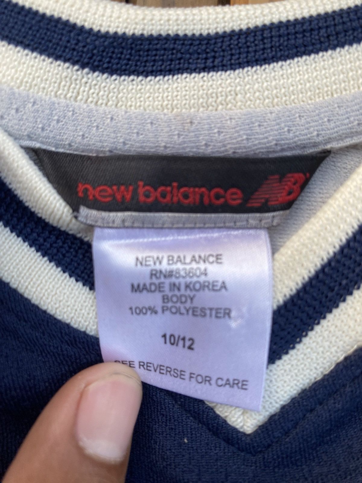 New Balance New Balance Jersey Mens Navy Blue Sport Shirt V-Neck Size M / US 6-8 / IT 42-44 - 3 Thumbnail