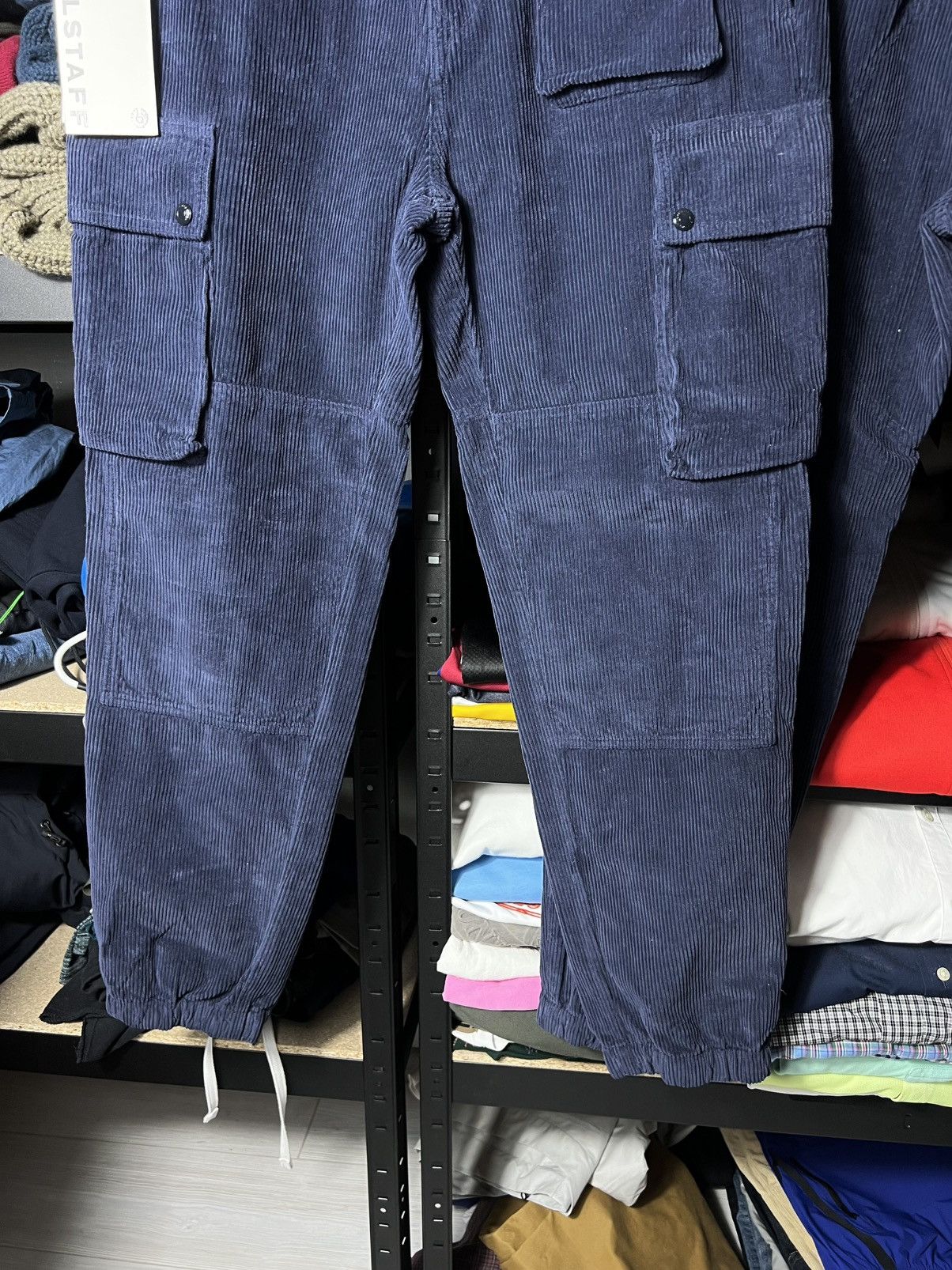 Belstaff NWT Belstaff Trailmaster Cargo Pants Military Corduroy Navy Size US 33 - 9 Thumbnail