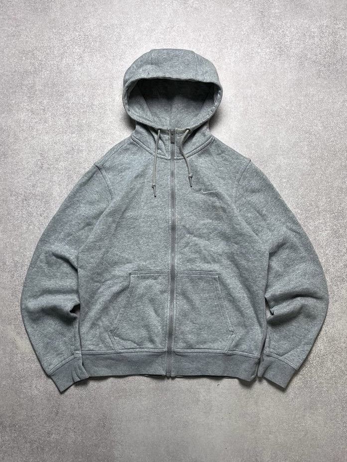 VINTAGE NIKE SWOOSH BOXY ZIP HOODIE M