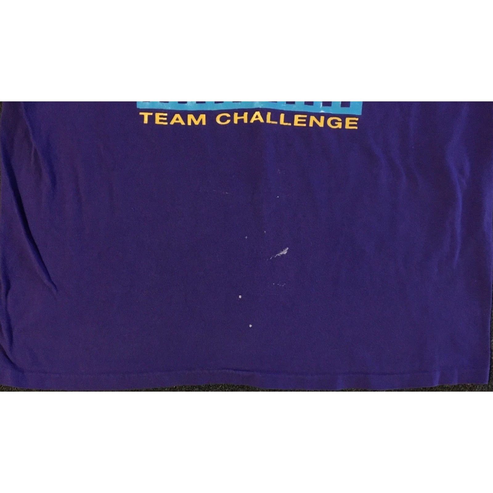 Nike VINTAGE Nike Faded YMCA Team Challenge Shirt XL Purple Distressed Swoosh Grunge 90s Team USA Basketball College Rock Sports Mentions Mens Tee Size US XL / EU 56 / 4 - 6 Thumbnail