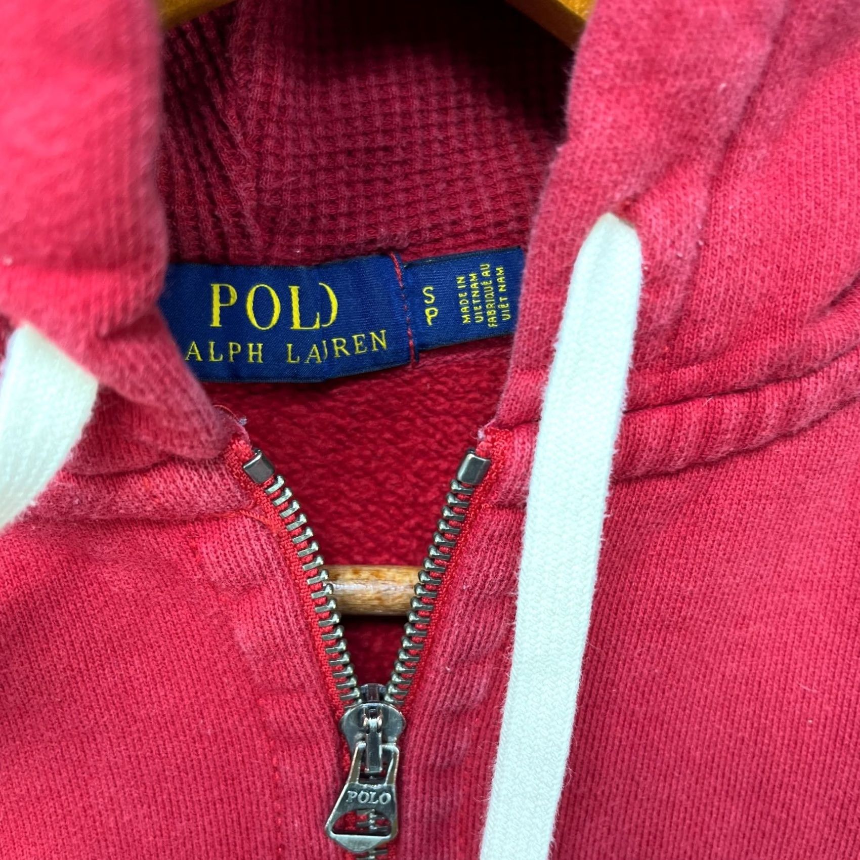 Polo Ralph Lauren VINTAGE Polo Ralph Lauren Pony Zip Up Hoodie Small Mens Red Cotton Fleece Hooded Logo 90s Classic Full Zip Pockets All Seasons Size US S / EU 44-46 / 1 - 3 Thumbnail