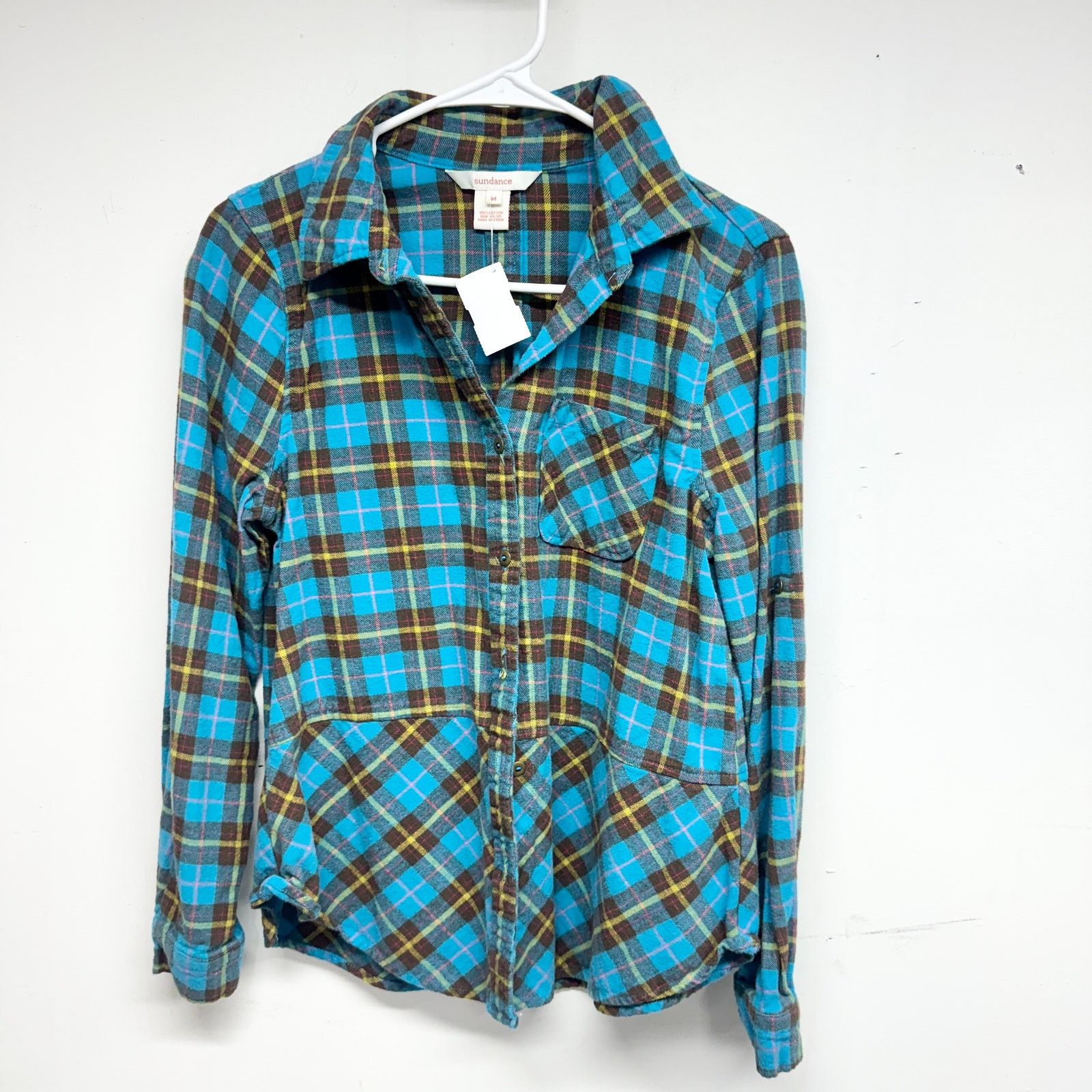 Other Sundance Sweet Sally Plaid Flannel Size M 100% Cotton Size M / US 6-8 / IT 42-44 - 1 Thumbnail
