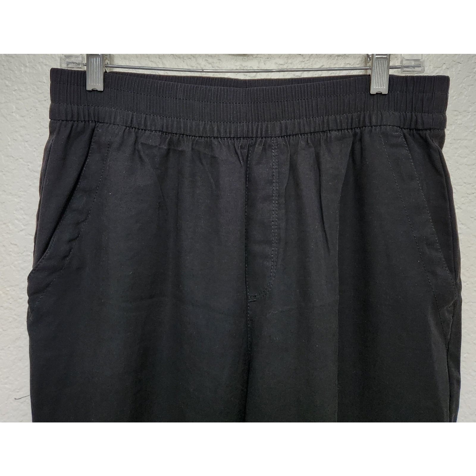 Other Old Navy Black Elastic Waist Pleated Front Pull On Pants M Size 31" - 2 Thumbnail