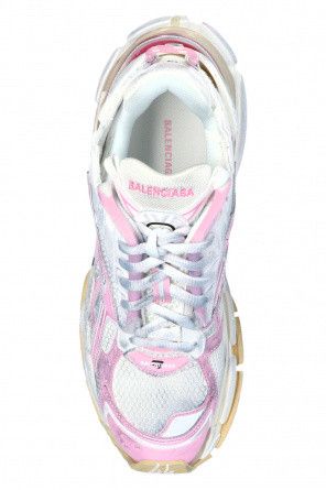 Balenciaga o1in1g0624 Runner Sneakers in White Pink Size US 13 / EU 46 - 2 Thumbnail