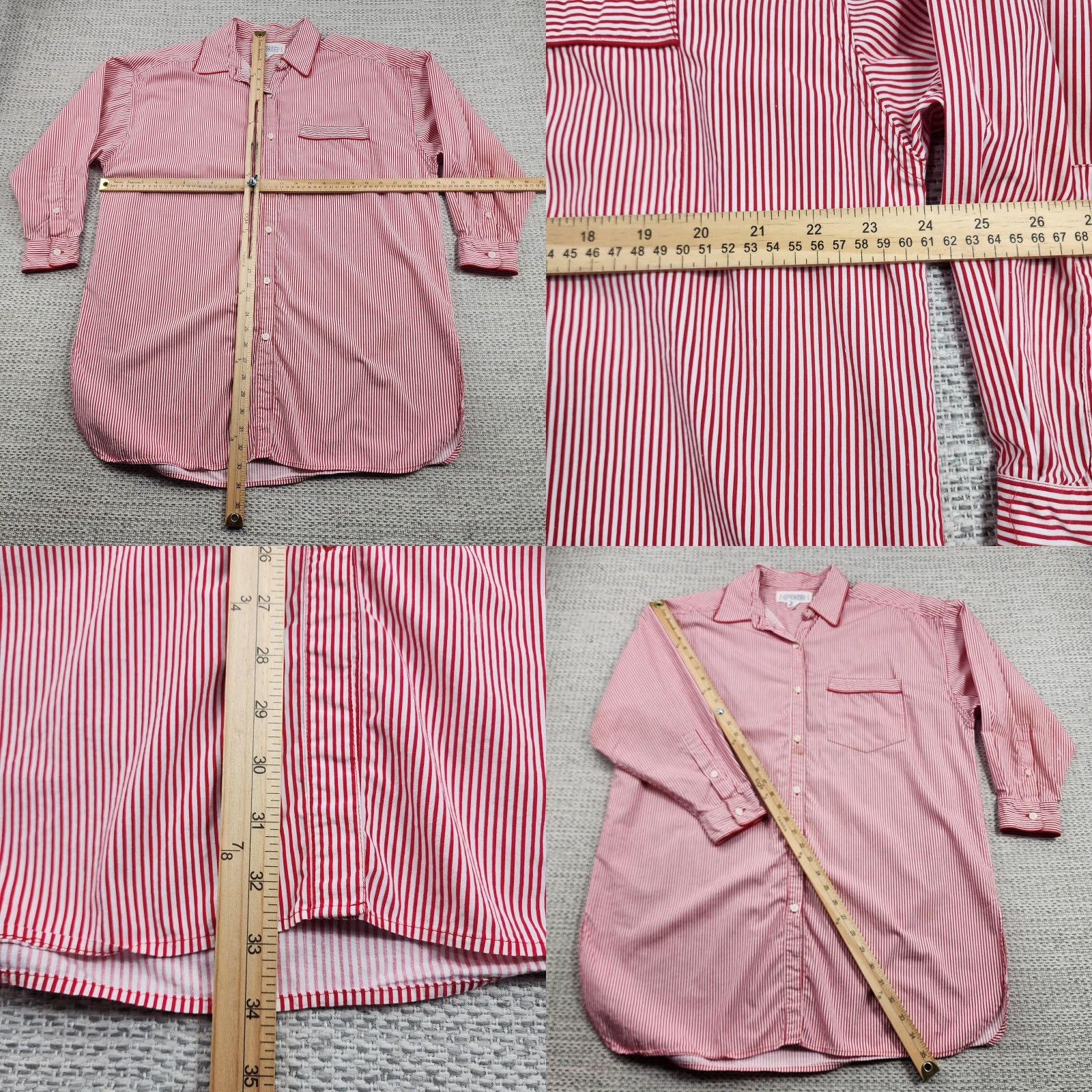 Victoria's Secret VINTAGE Victoria's Secret Country Shirt Womens Small Striped Button-Down 90s Size S / US 4 / IT 40 - 8 Thumbnail