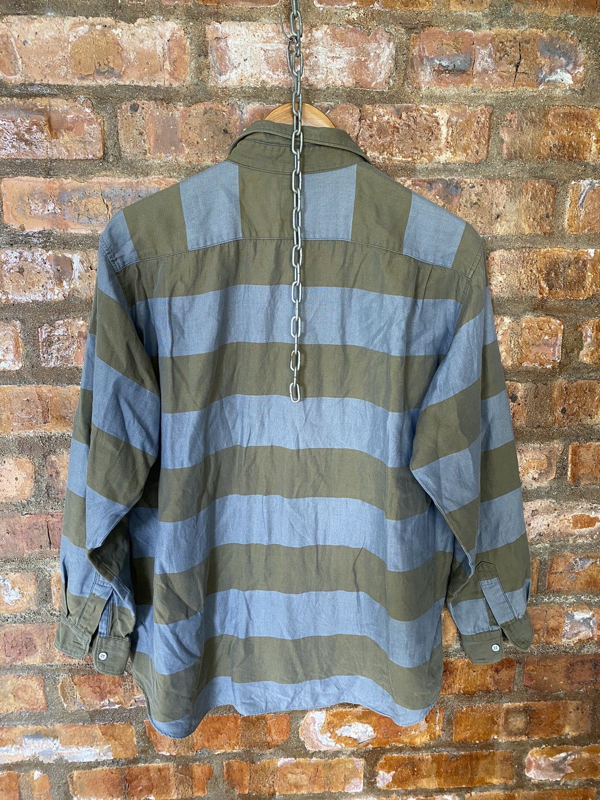 Issey Miyake 80s Arrston Volaju kohshin satoh Prisoner stripe flap Size US M / EU 48-50 / 2 - 7 Thumbnail