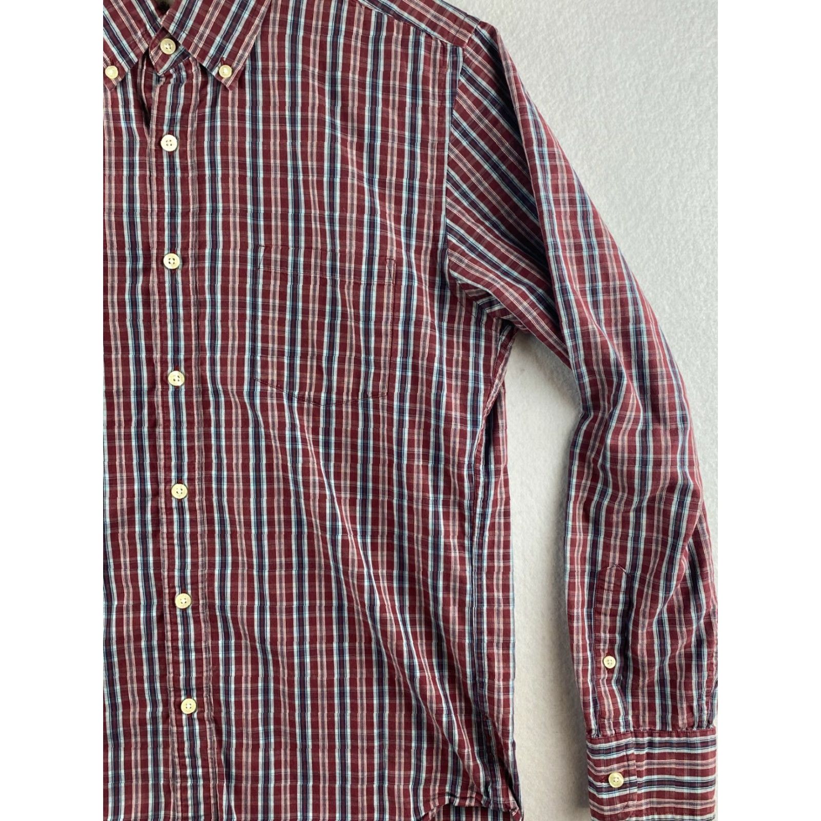 J.Crew J. Crew Shirt Mens M Button-Down Plaid Tailored Fit Long Sleeve Red Size US M / EU 48-50 / 2 - 6 Thumbnail