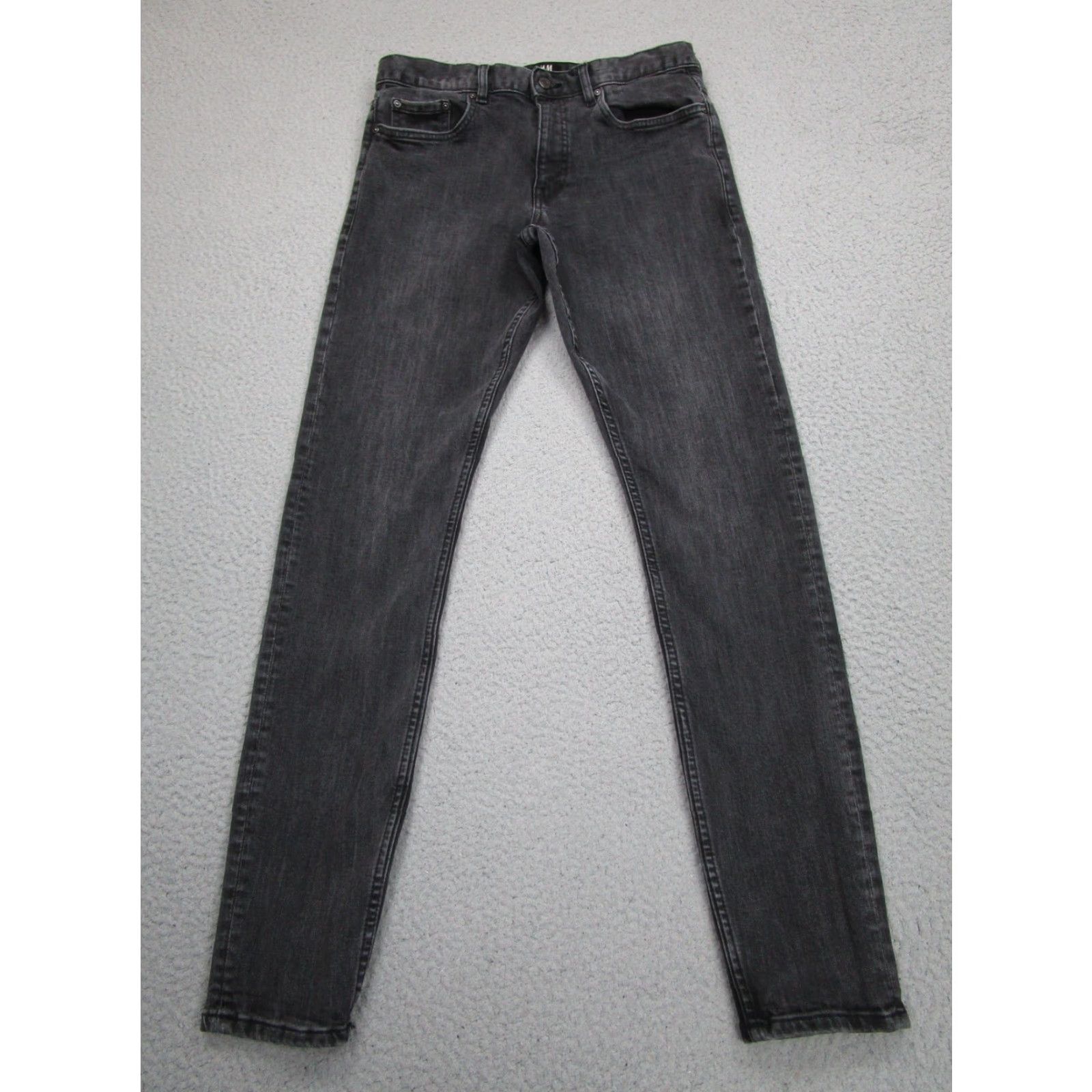 H&M H&M Jeans Mens 30x31 Charcoal Gray Skinny Fit Stretch Denim Casual Pants Size US 30 / EU 46 - 2 Thumbnail