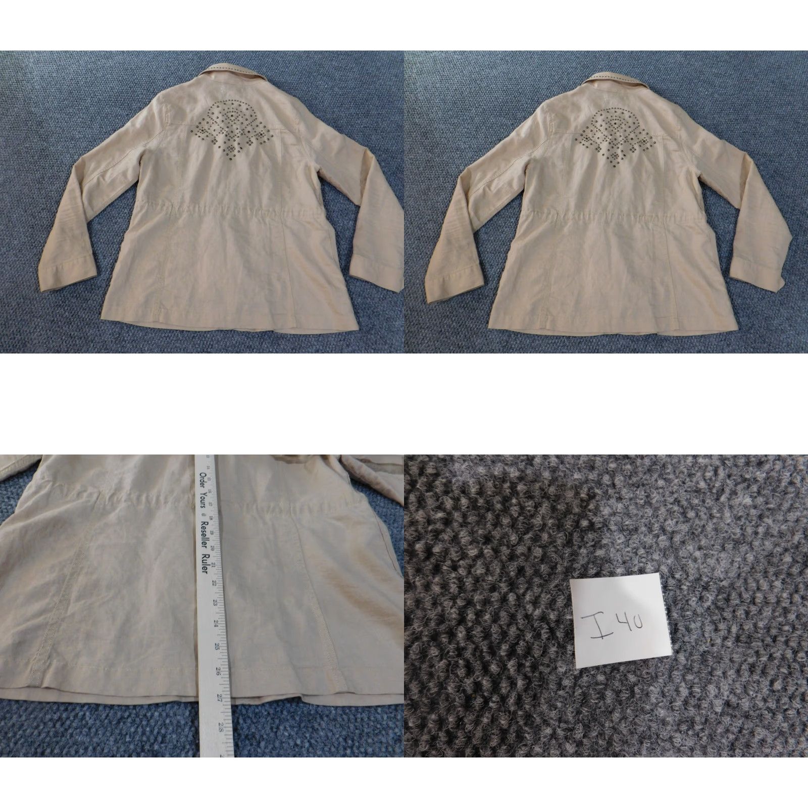 Lucky Brand Lucky Brand Jacket Womens M Beige Linen Blend Zip Casual Size M / US 6-8 / IT 42-44 - 9 Thumbnail