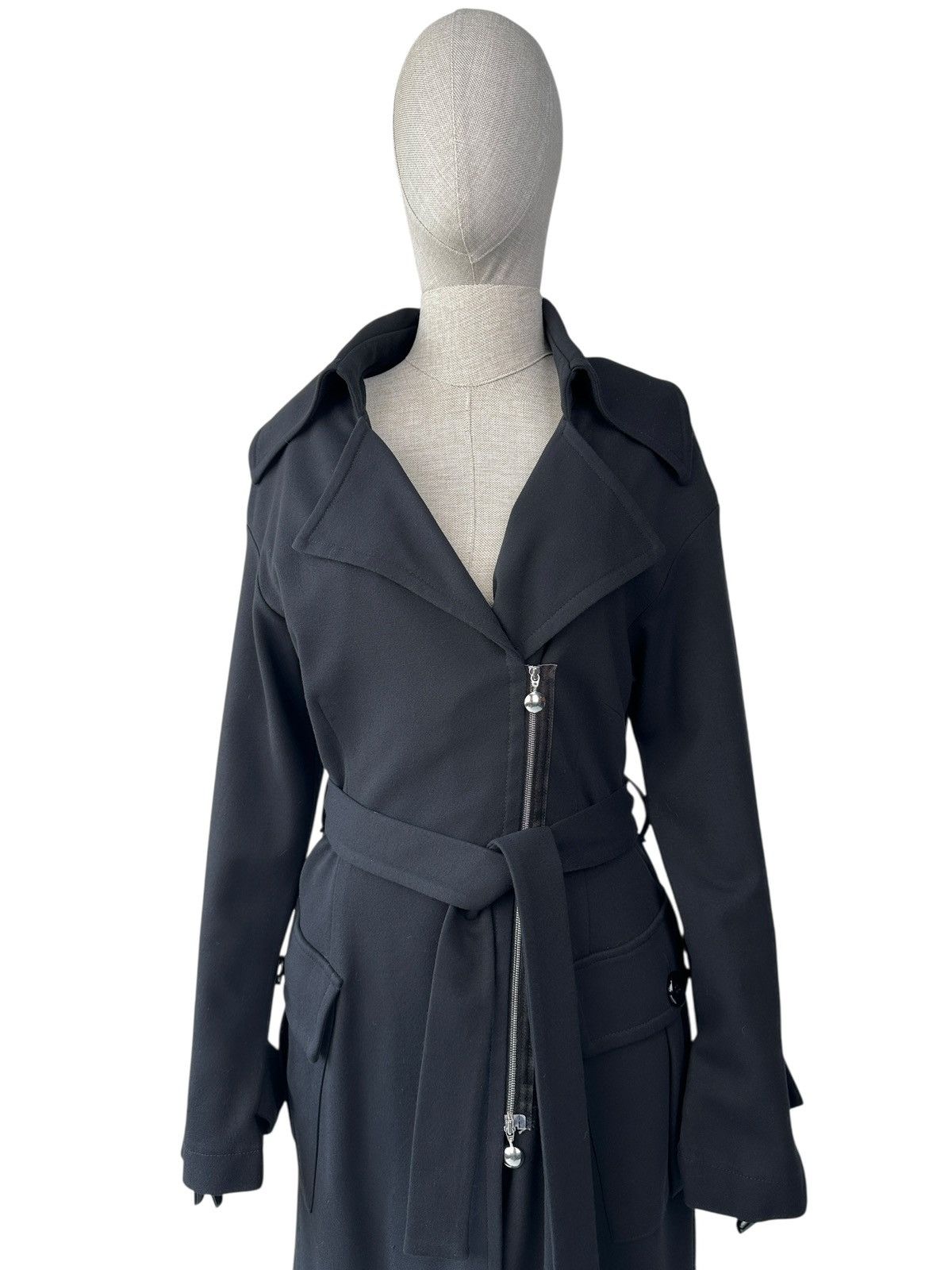 Marimekko MARIMEKKO Ritva Falla Zip Belted Coat Black Women’s Size M / US 6-8 / IT 42-44 - 5 Thumbnail
