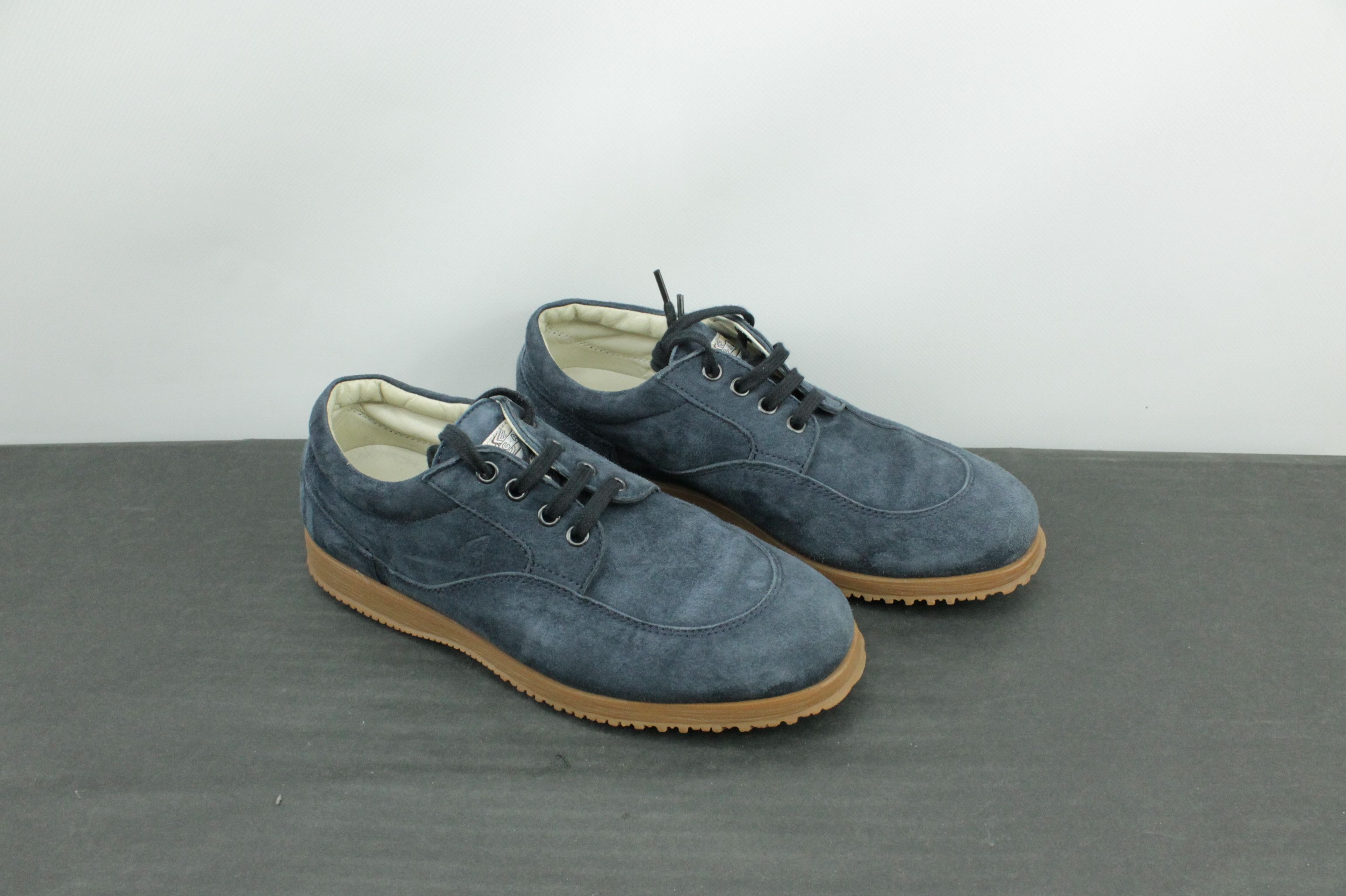 Hogan Hogan Blue Suede Traditional Low Top Lace Up Shoes Size US 8.5 / IT 38.5 - 1 Thumbnail