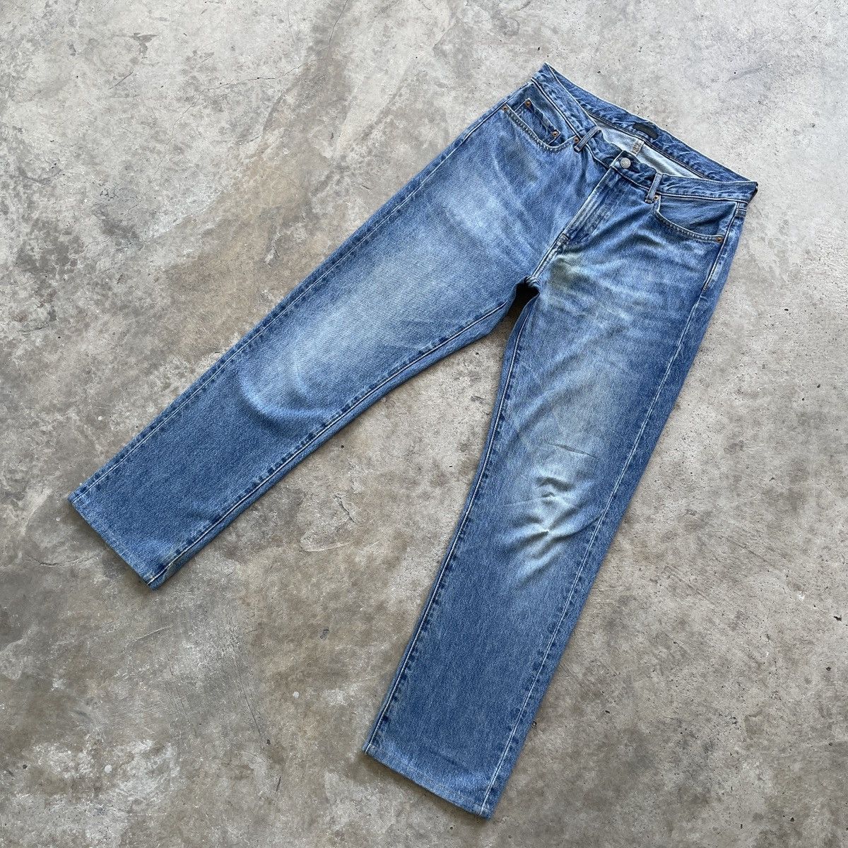 Japanese Brand × Jean W31x29.5💥 Vintage Japanese Brand Faded Denim Jeans Pants Size US 31 - 2 Thumbnail
