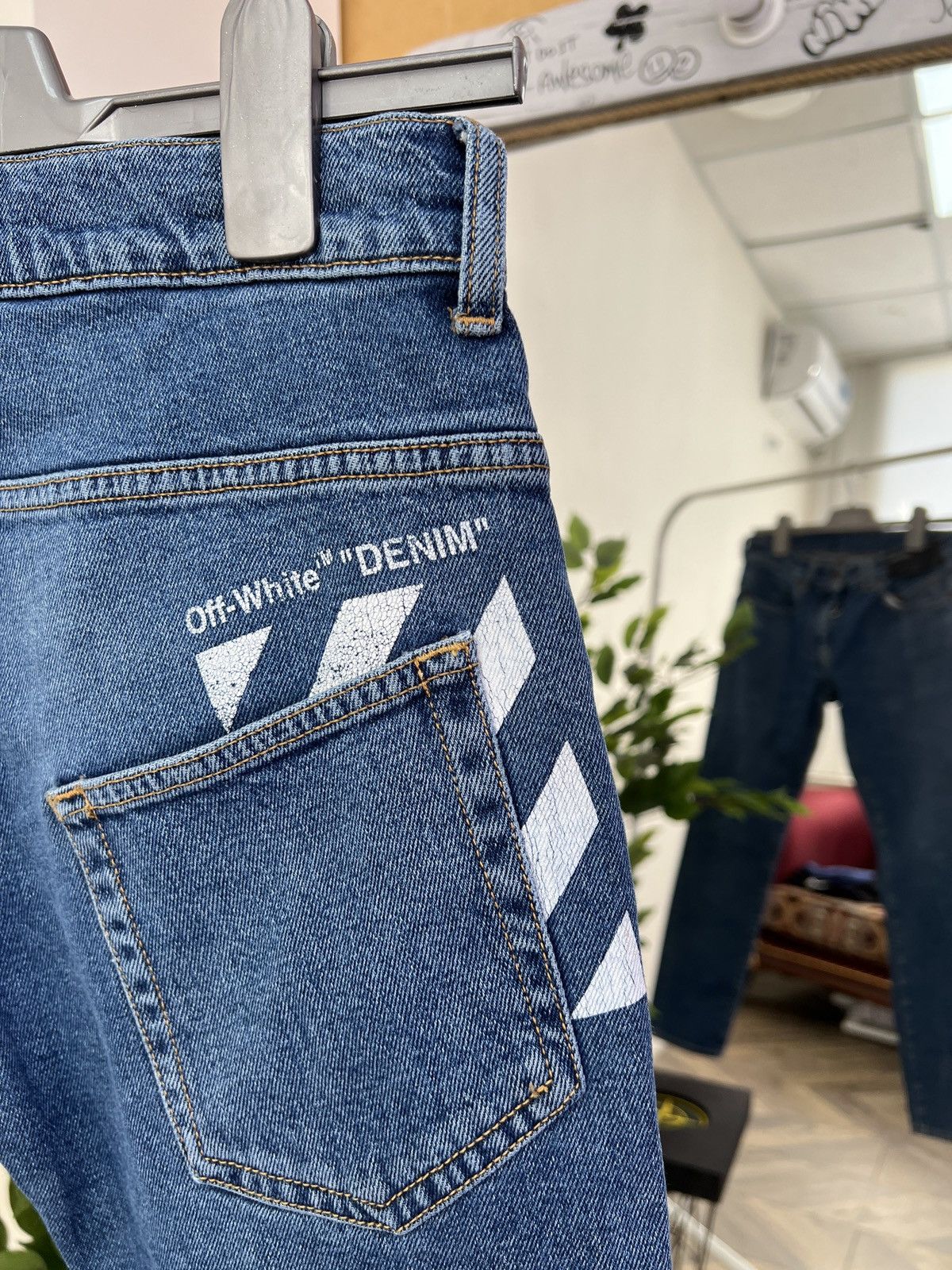 Off-White Vintage Off-White Denim Label Blue Women’s Jeans Size 30" / US 8 / IT 44 - 21 Thumbnail