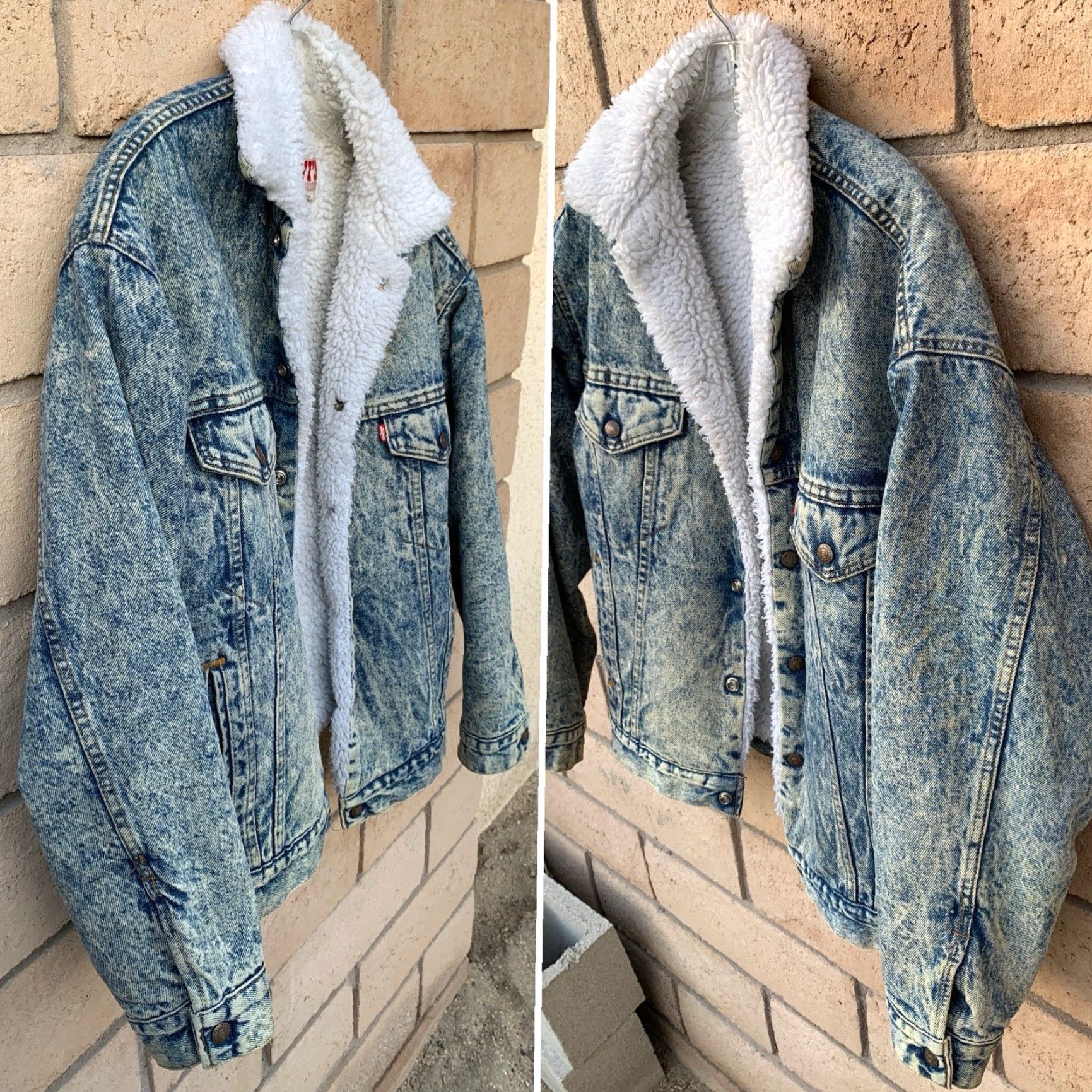 Levi's VINTAGE Levi's Trucker Jacket Denim Blue Small Mens USA Western 80s Sherpa Lined Rockabilly Size US S / EU 44-46 / 1 - 2 Thumbnail