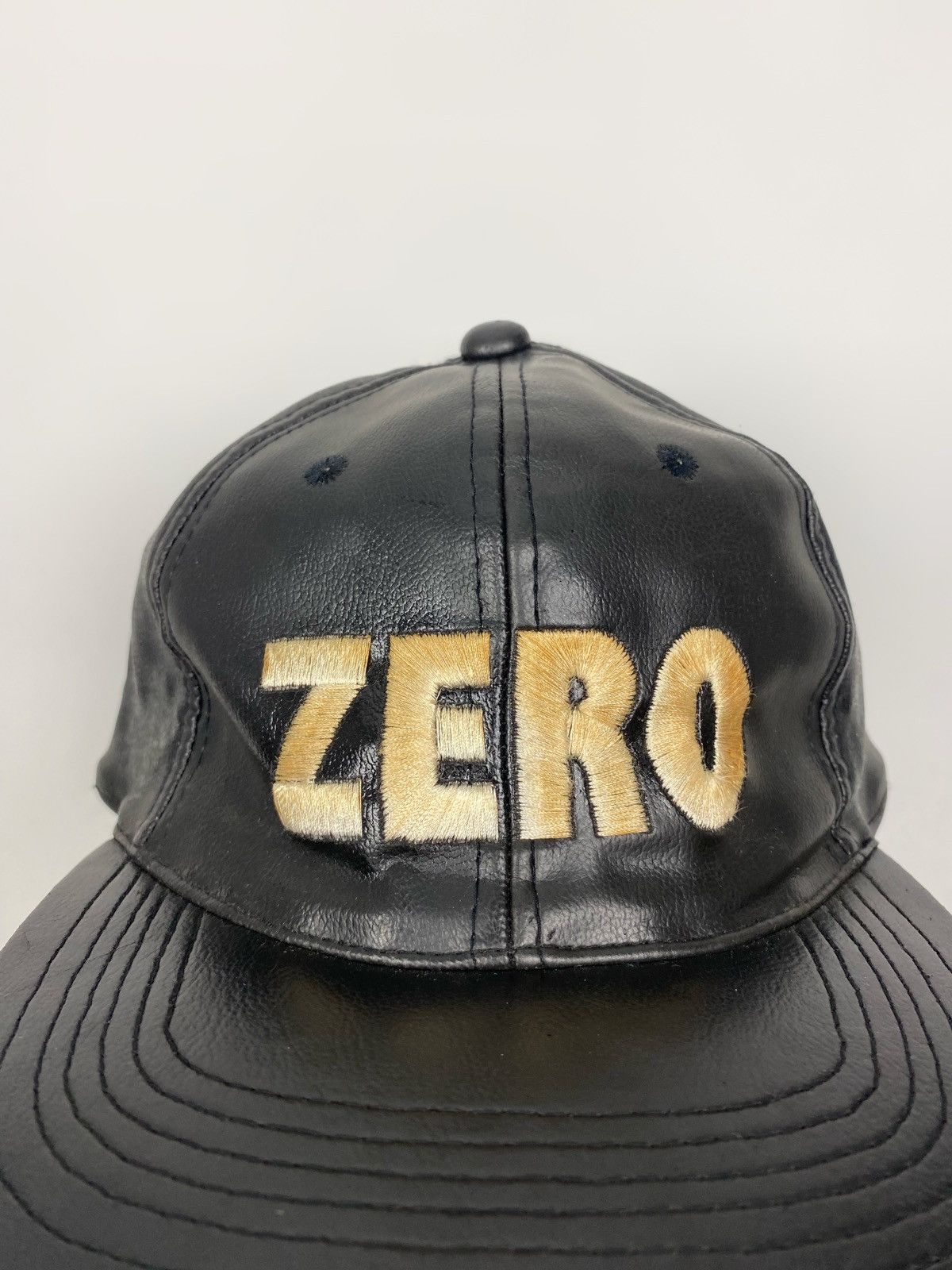 Vintage 1990’s Vintage Zero Spell Out PVC Coated Snap Back Hat Size ONE SIZE - 3 Thumbnail