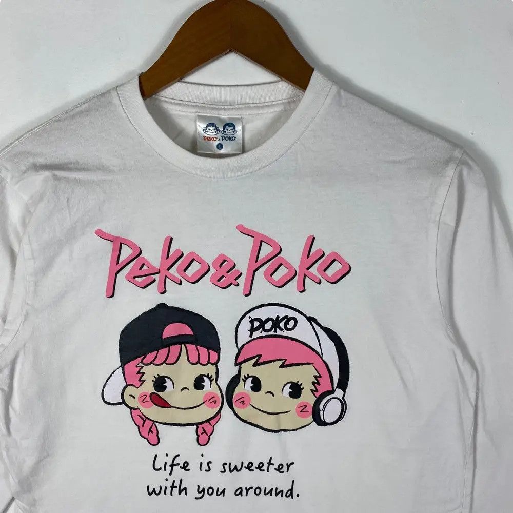 Japanese Brand PEKO & POKO Fujiya Company Iconic Mascots Long Sleeve Tee Size L / US 10 / IT 46 - 2 Thumbnail