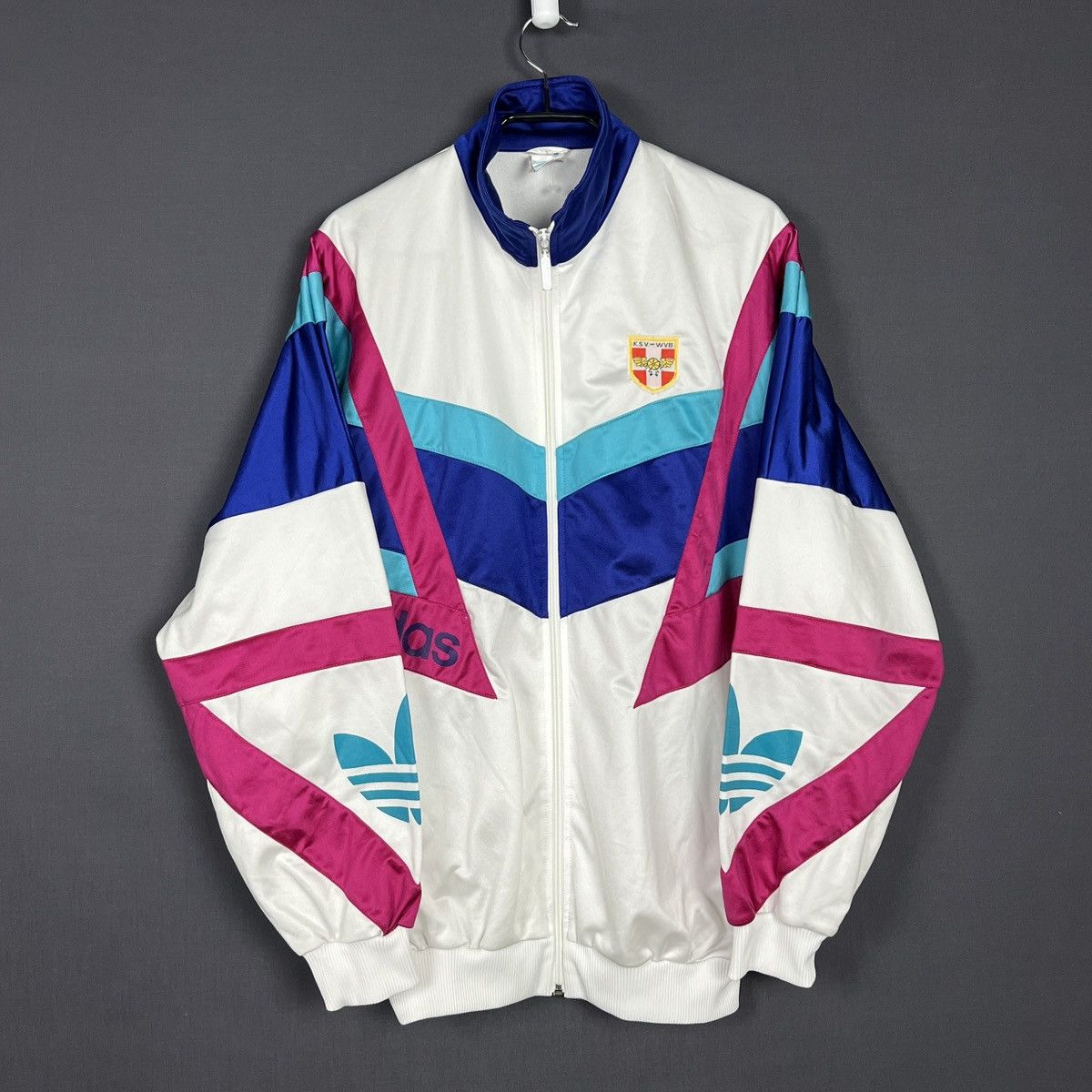 Adidas 80s Adidas KSV wvb Vintage multicolour Track Jacket size L Size US L / EU 52-54 / 3 - 1 Thumbnail