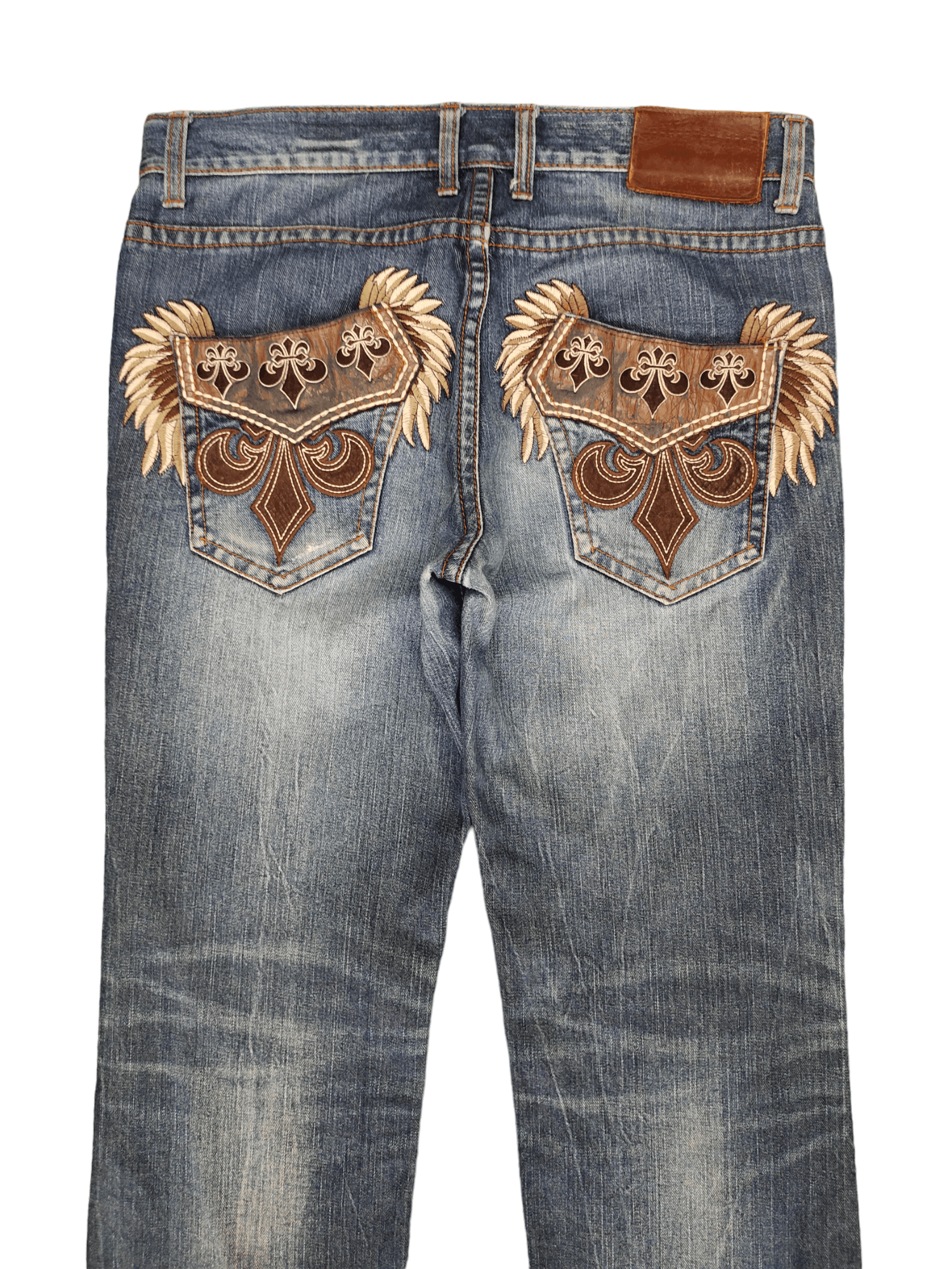 Affliction Be Ambition Cross And Wings Embroider Chrome Heart Style Y2k Size US 34 / EU 50 - 2 Thumbnail