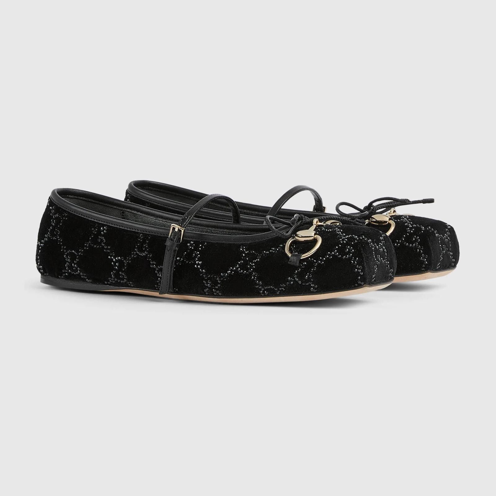 Gucci Gucci Horsebit GG Crystal Flats Size US 7.5 / IT 37.5 - 2 Thumbnail
