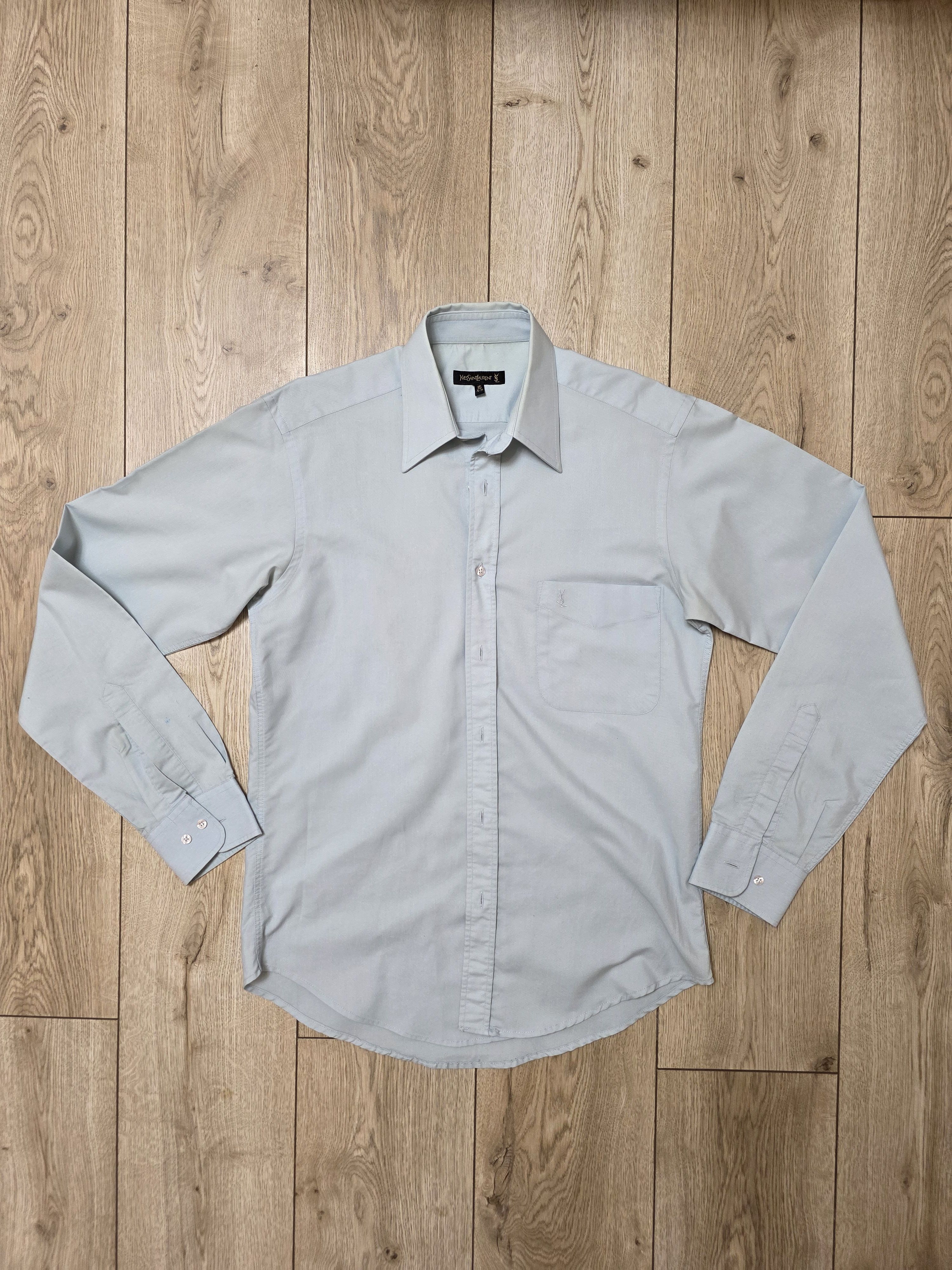 Yves Saint Laurent YVES SAINT LAURENT VINTAGE SHIRT CLASSIC BUTTON YSL BLUE Size US M / EU 48-50 / 2 - 1 Thumbnail