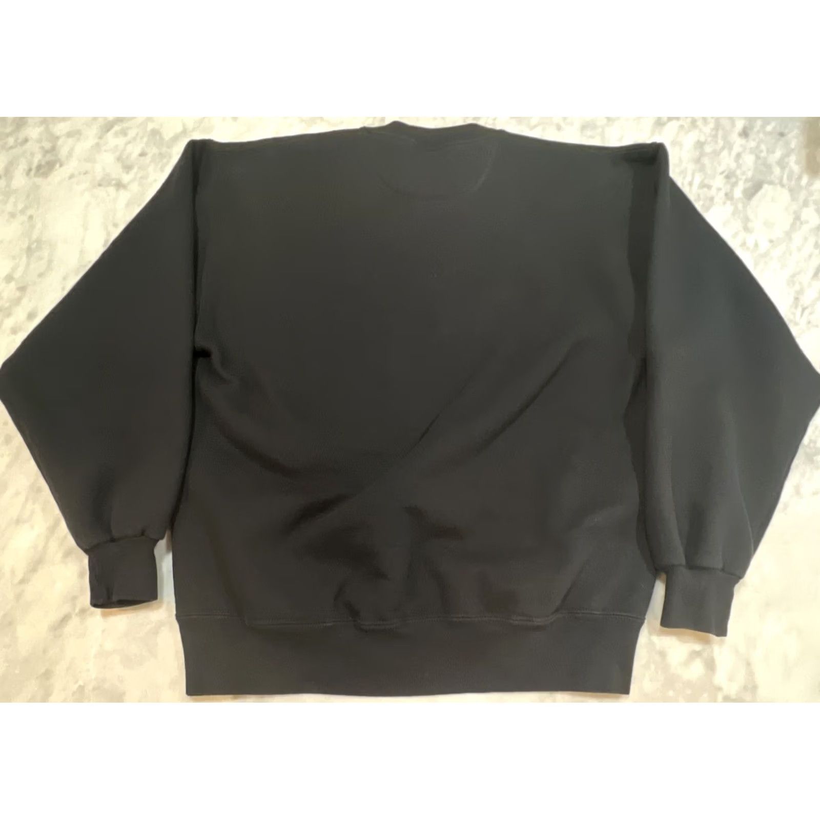 Jerzees VINTAGE Jerzees Alaska Sweatshirt Men L Black Cotton Fleece Embroidered Fish Formline Art Crew Neck Heavyweight Pullover USA Winter Fall Spring Size US L / EU 52-54 / 3 - 6 Thumbnail