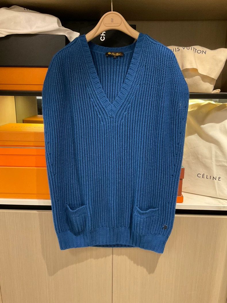 Loro Piana LORO PIANA Blue knitted vest Size M / US 6-8 / IT 42-44 - 1 Thumbnail