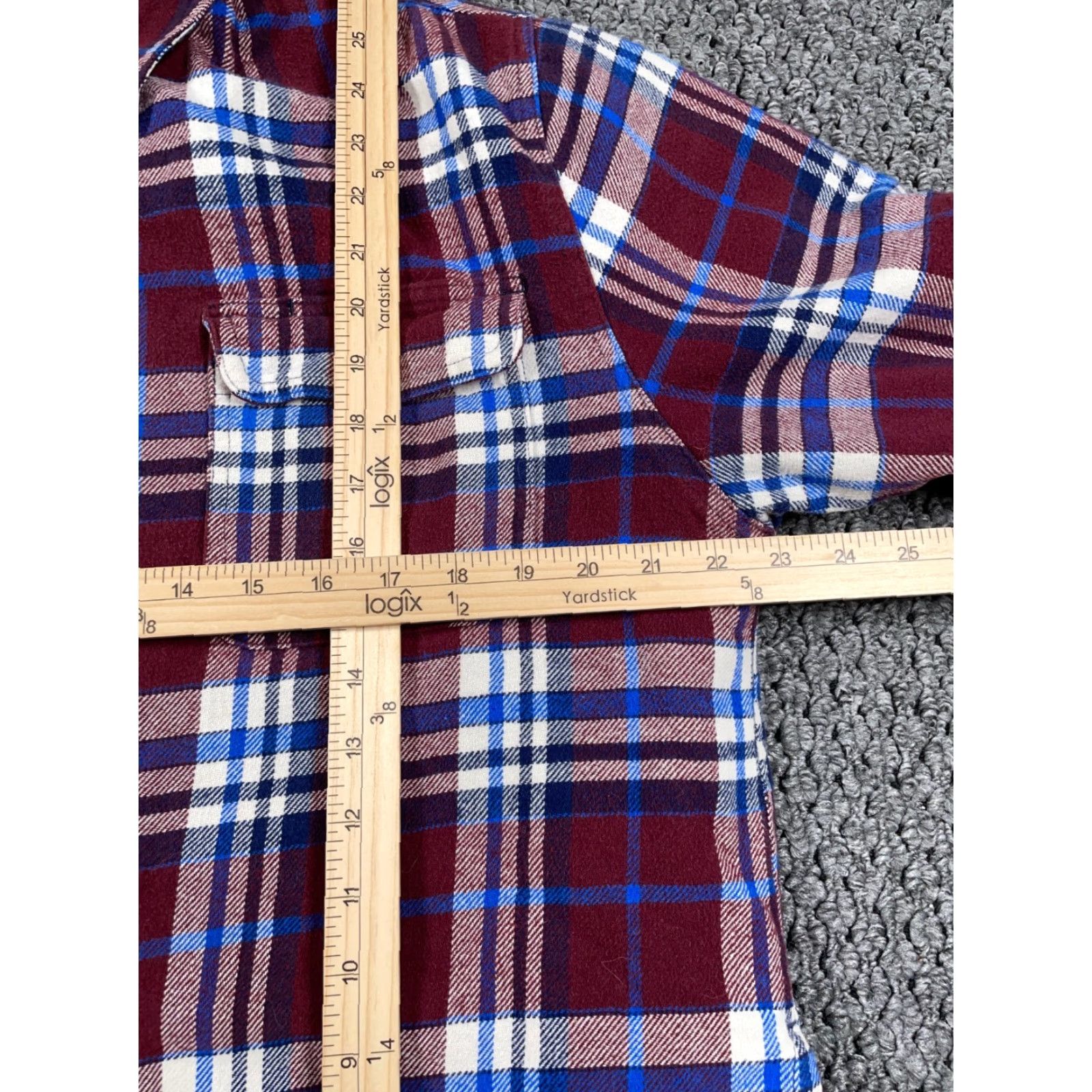 Vintage VINTAGE Sherpa Lined Flannel Shirt Jacket Adult Large Red Blue Plaid Heavyweight Shacket Mens Large Red Plaid 90s Retro Grunge Pockets Size US L / EU 52-54 / 3 - 6 Thumbnail
