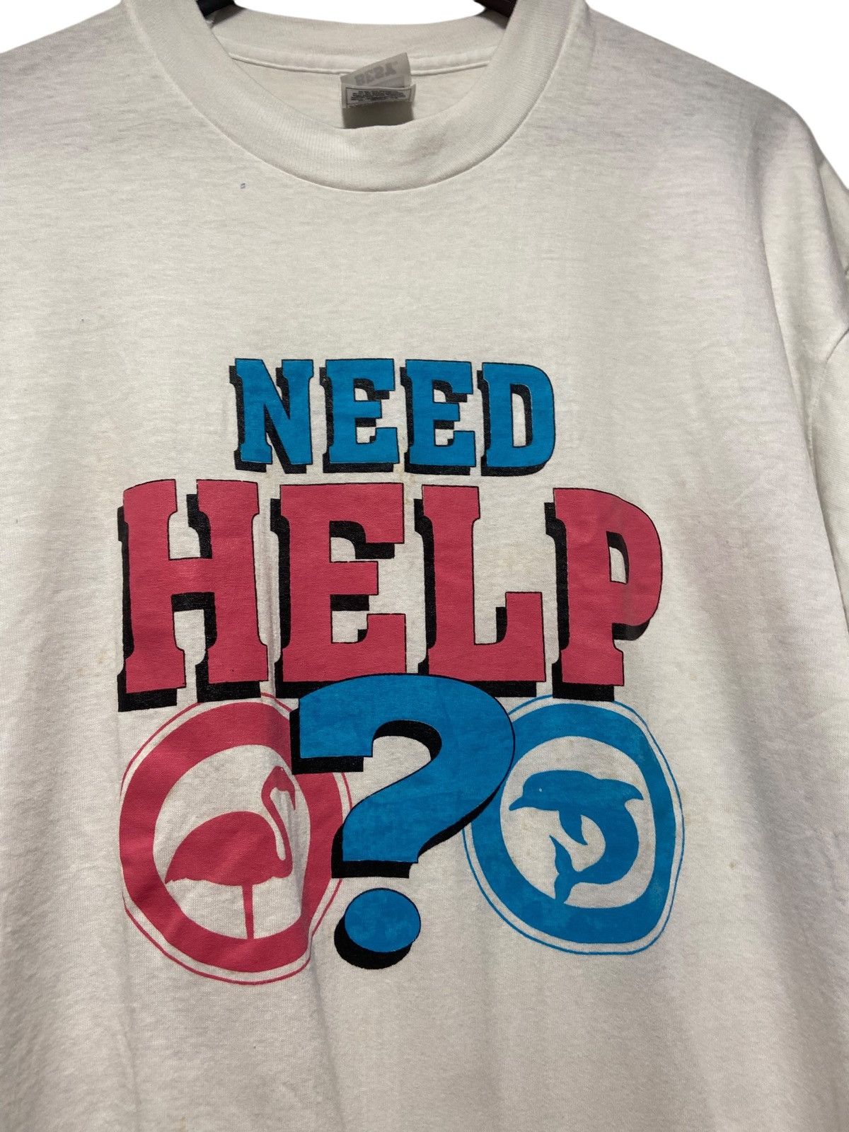 Fruit Of The Loom × Vintage Vintage 90s Florida Gambling Anonymous Hotline T Shirt XL Size US XL / EU 56 / 4 - 2 Thumbnail