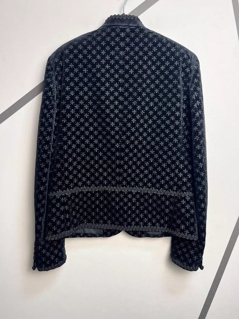 Saint Laurent Paris Saint Laurent Paris Black Velvet Palace Embroidered Jacket Size US M / EU 48-50 / 2 - 2 Thumbnail