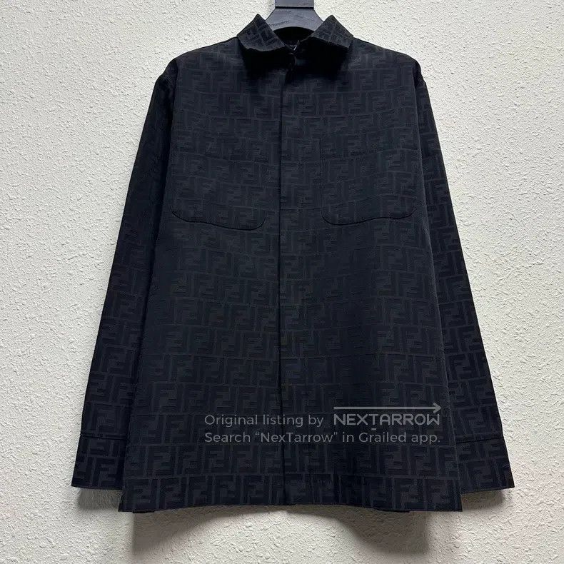 Fendi Fendi Printed Logo Silk Oxford Jacket Size US S / EU 44-46 / 1 - 1 Thumbnail