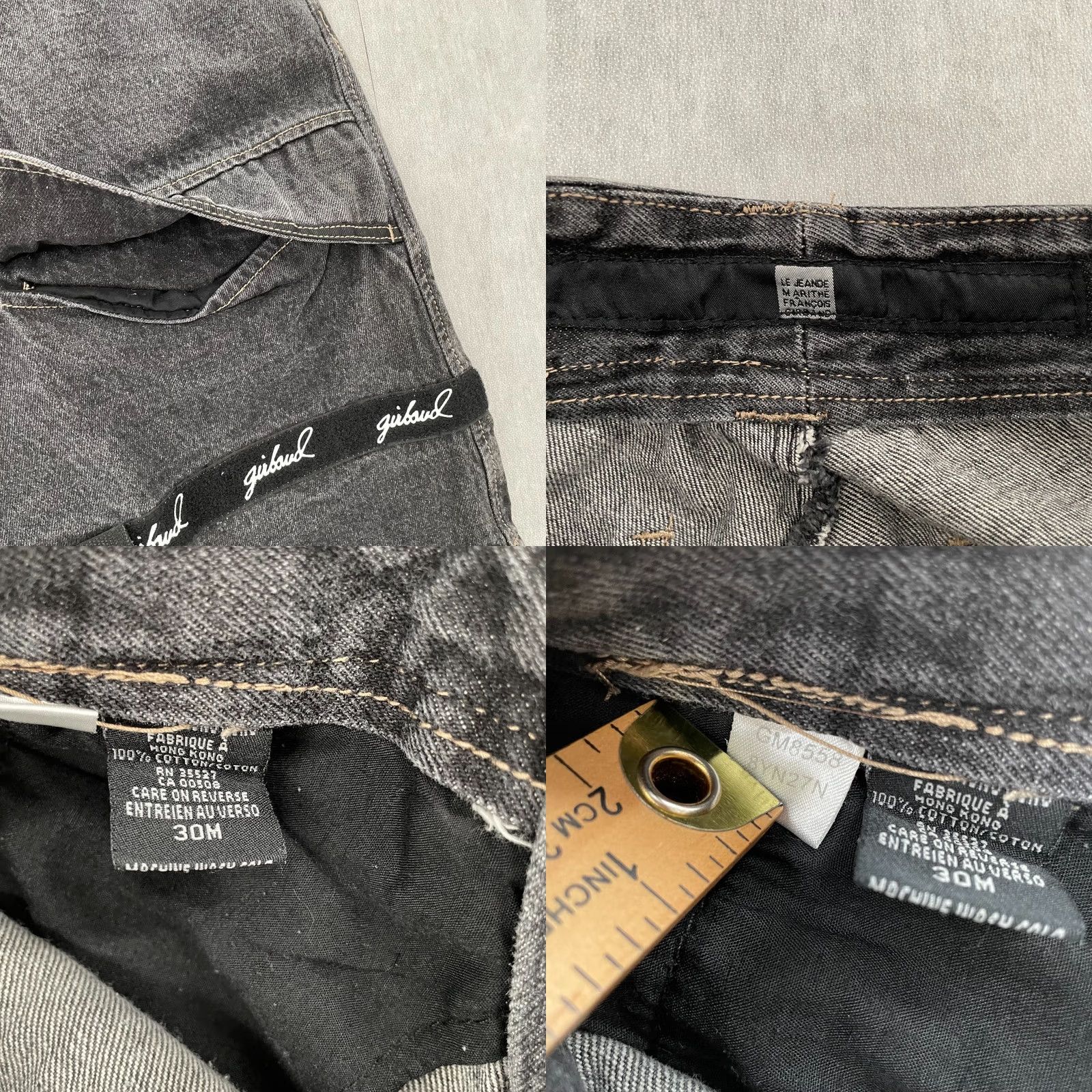 Denime VINTAGE Marithe Francois Girbaud Shorts Adult 30 Black Denim Shuttle Tape Baggy Size US 30 / EU 46 - 8 Thumbnail