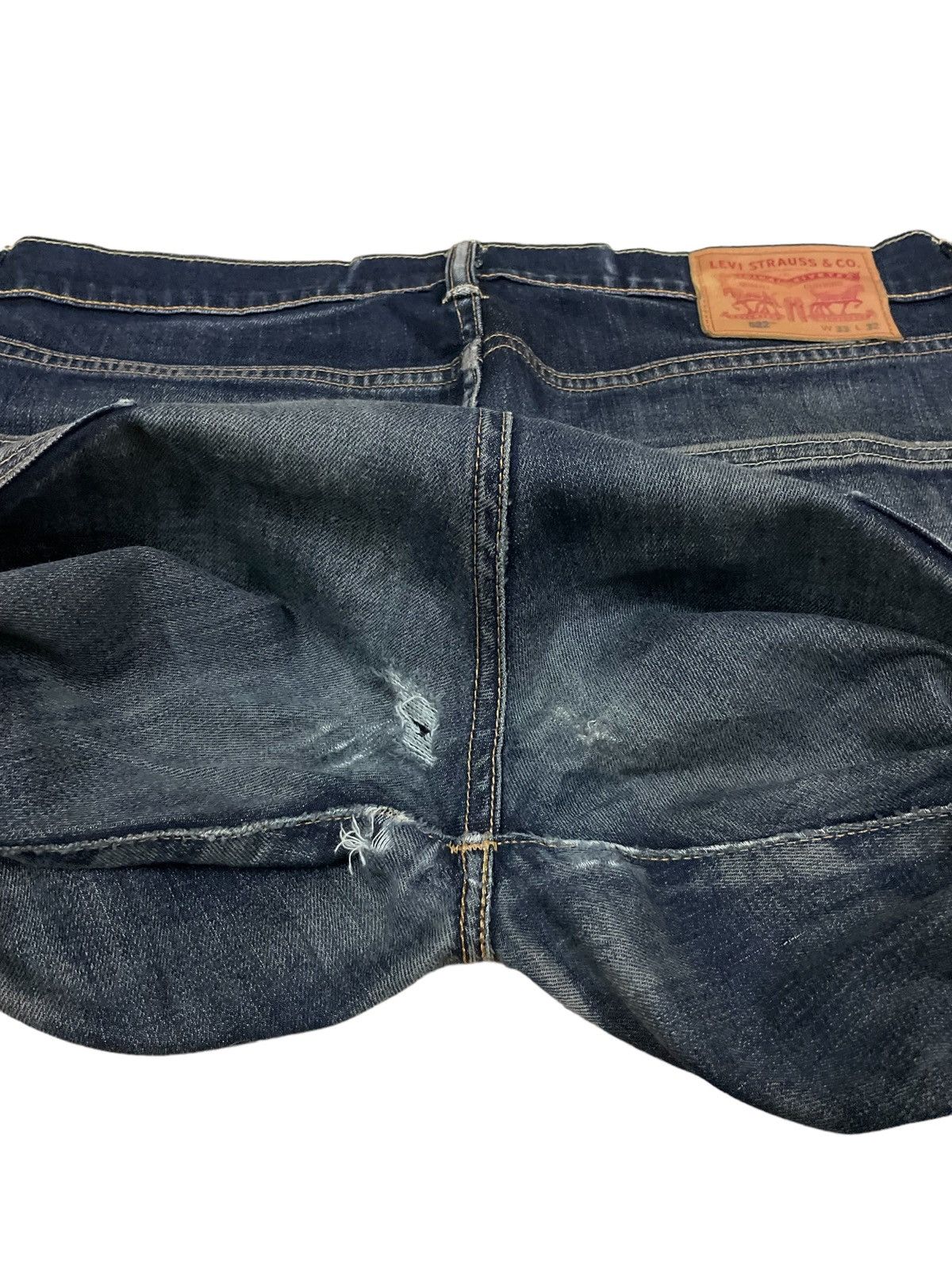 Levi's Vintage Levi’s 502 Stone Wash Straight Cut Ripped Jeans #273 Size US 33 - 14 Thumbnail